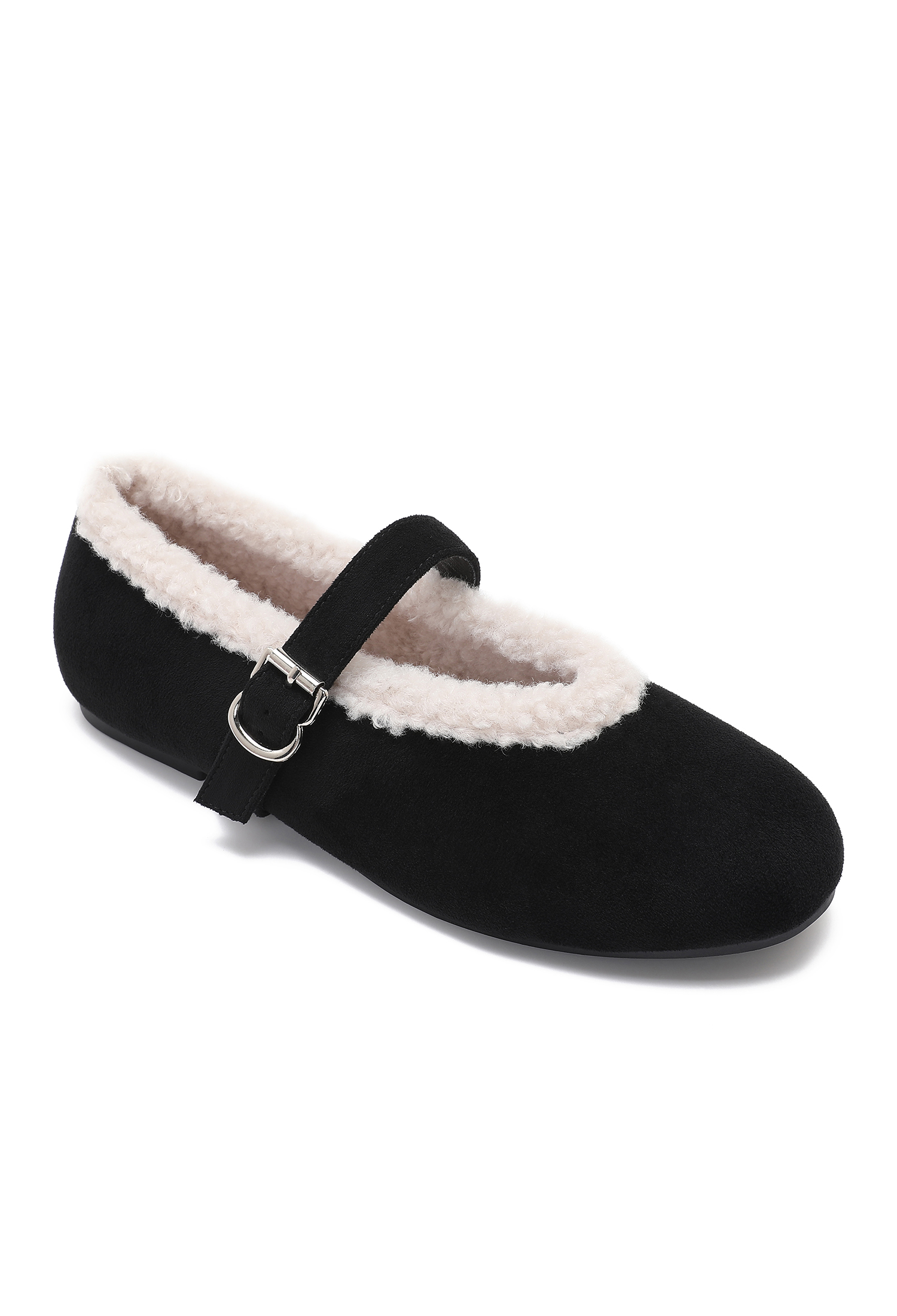 Suede Mary Jane Ballerinas
