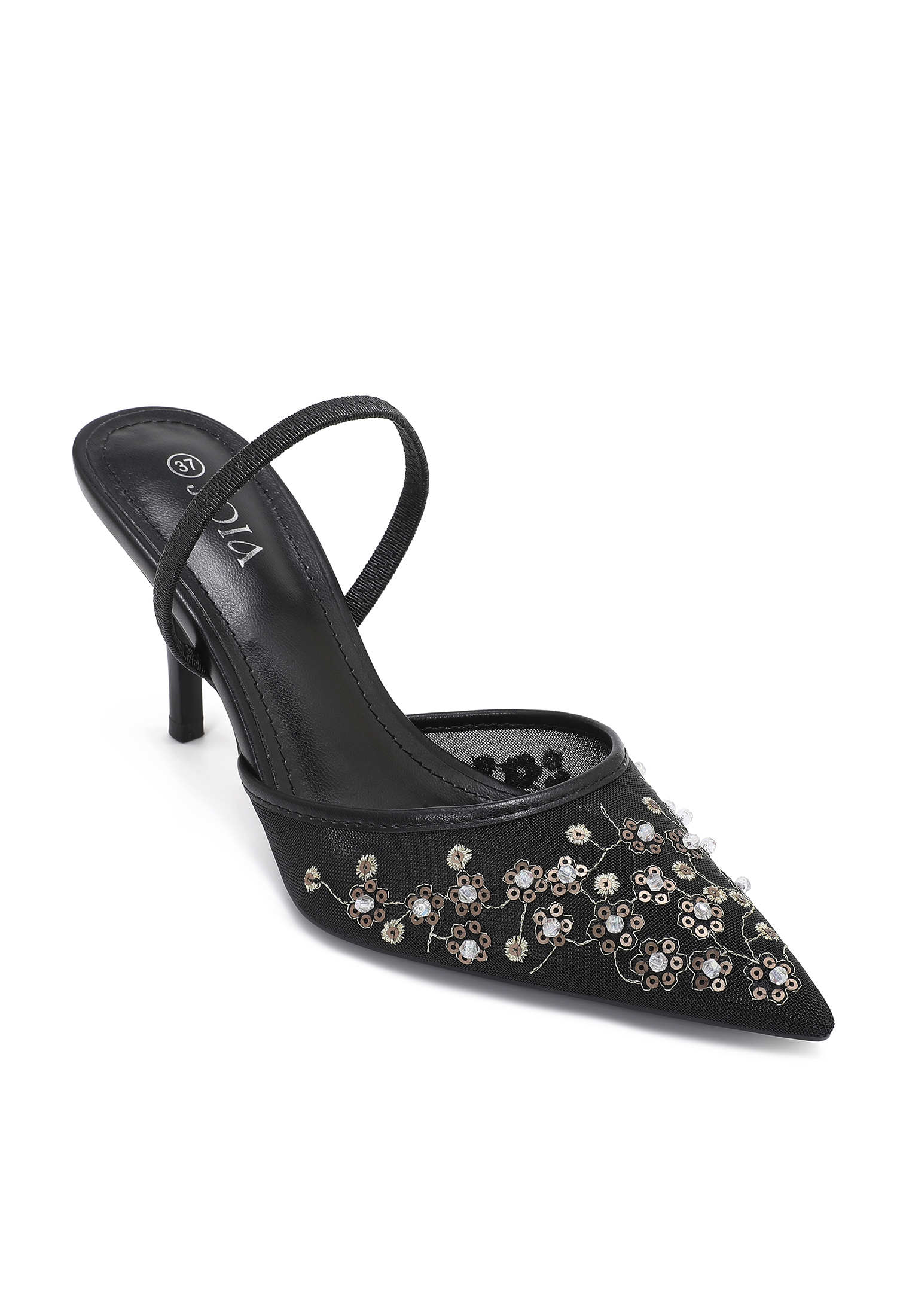 Sequined Evening Accessory with Embroidery