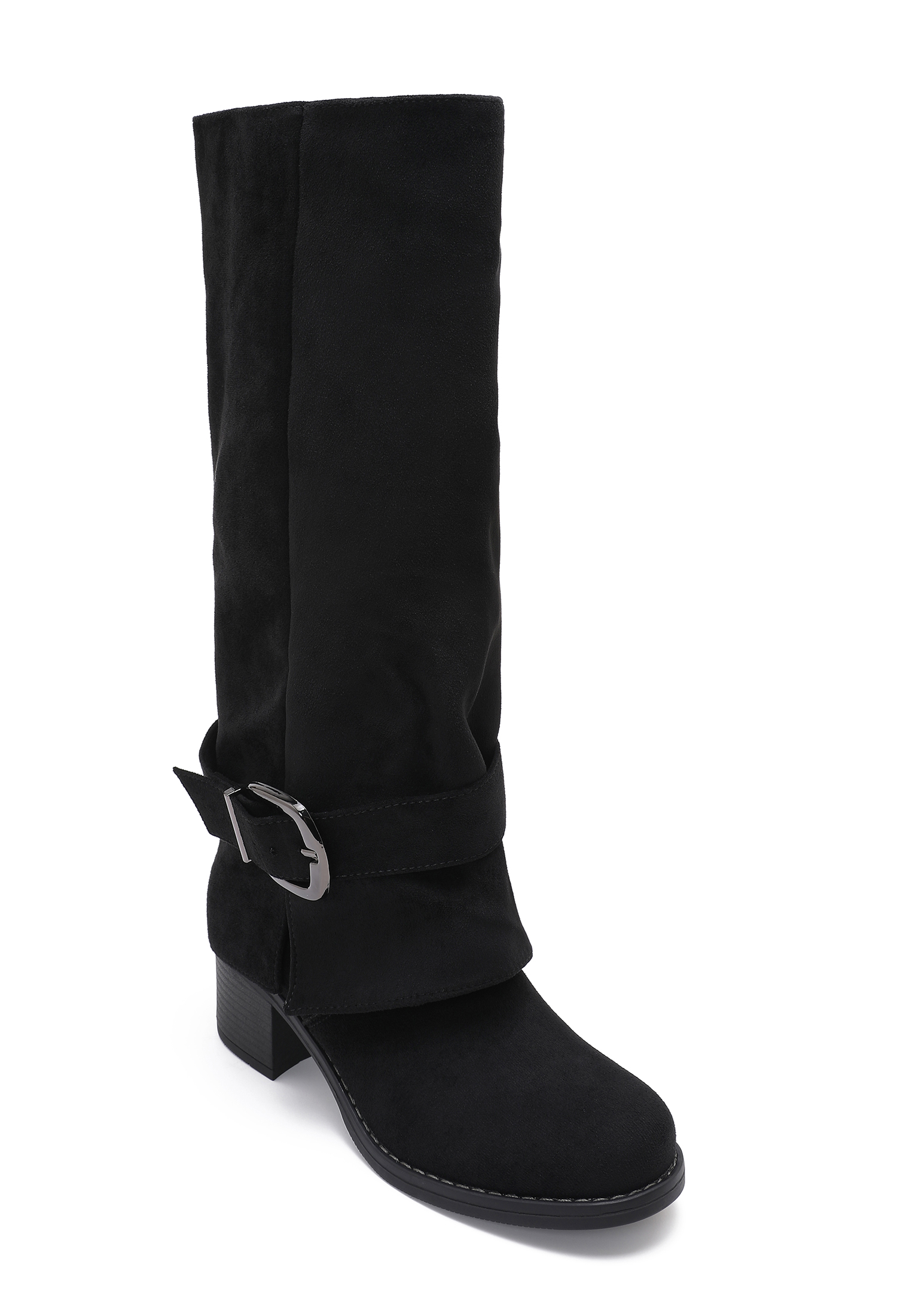 Decorative Button Knee-High Boots