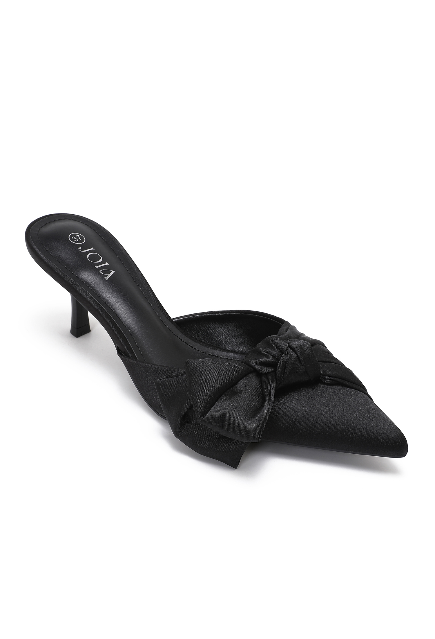 Pointed Mule Heels with Bow