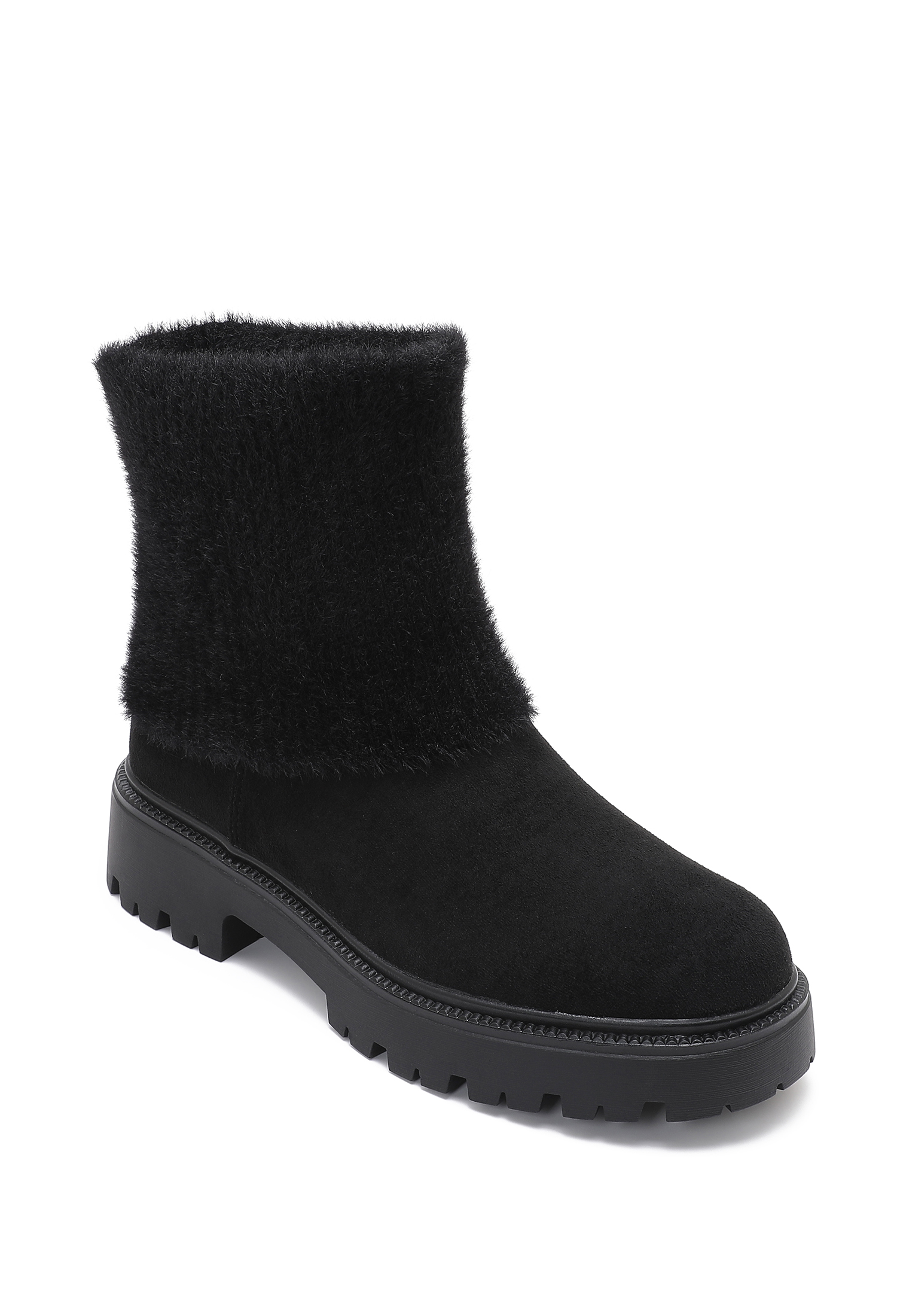 Slip-On Plush Ankle Boots