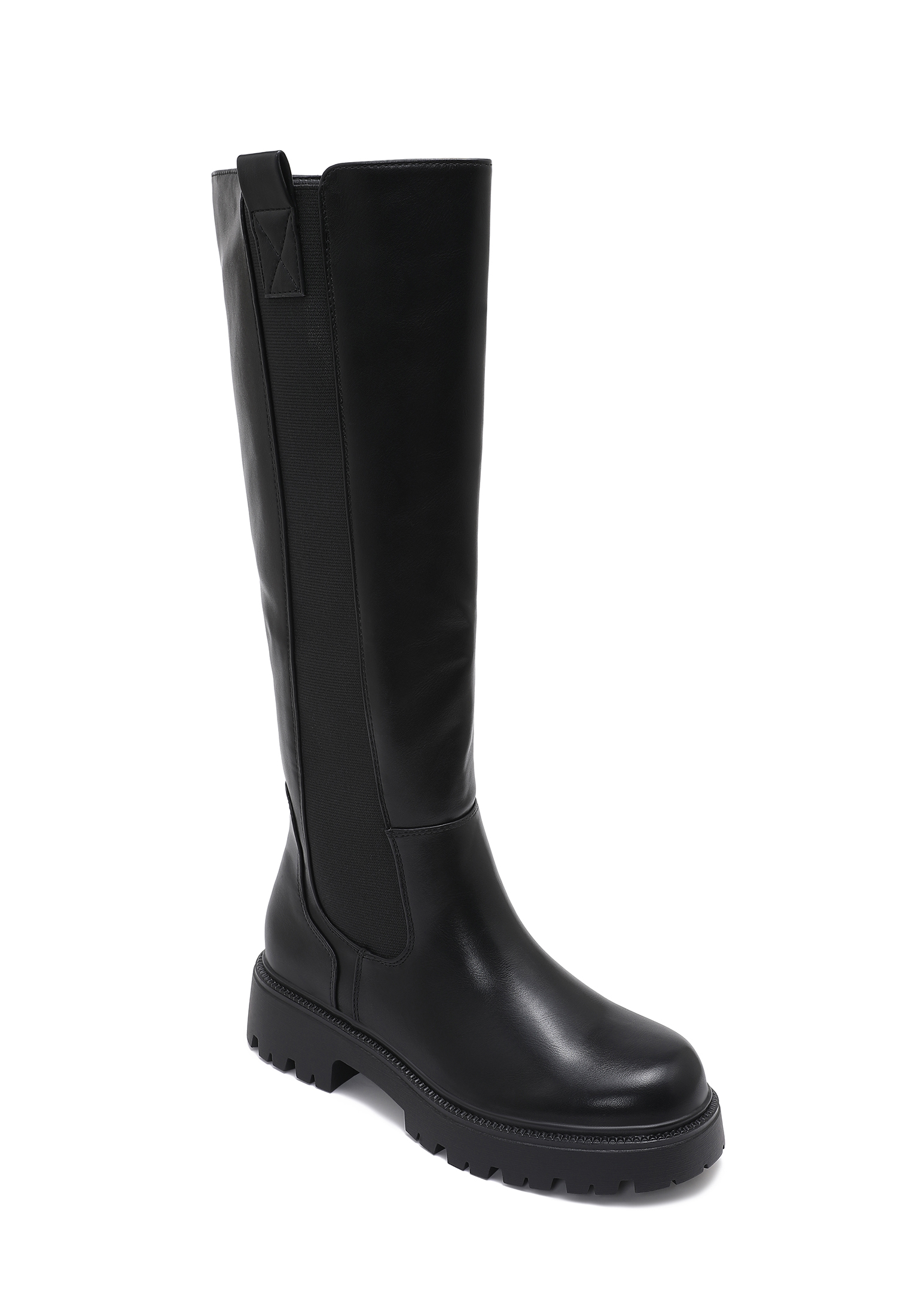 Chunky Tractor-Soled Boots with Button Detail