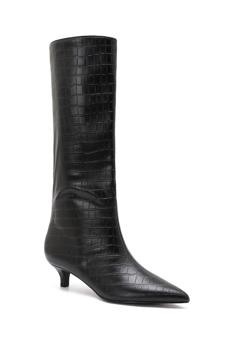 Pointed Embossed Boots