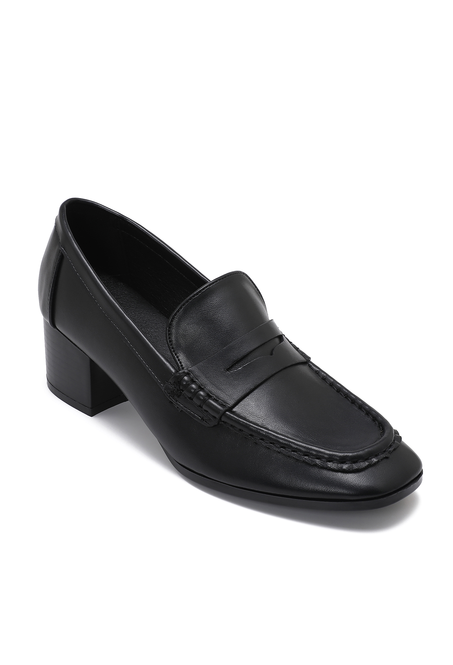 Block-Heel Loafers