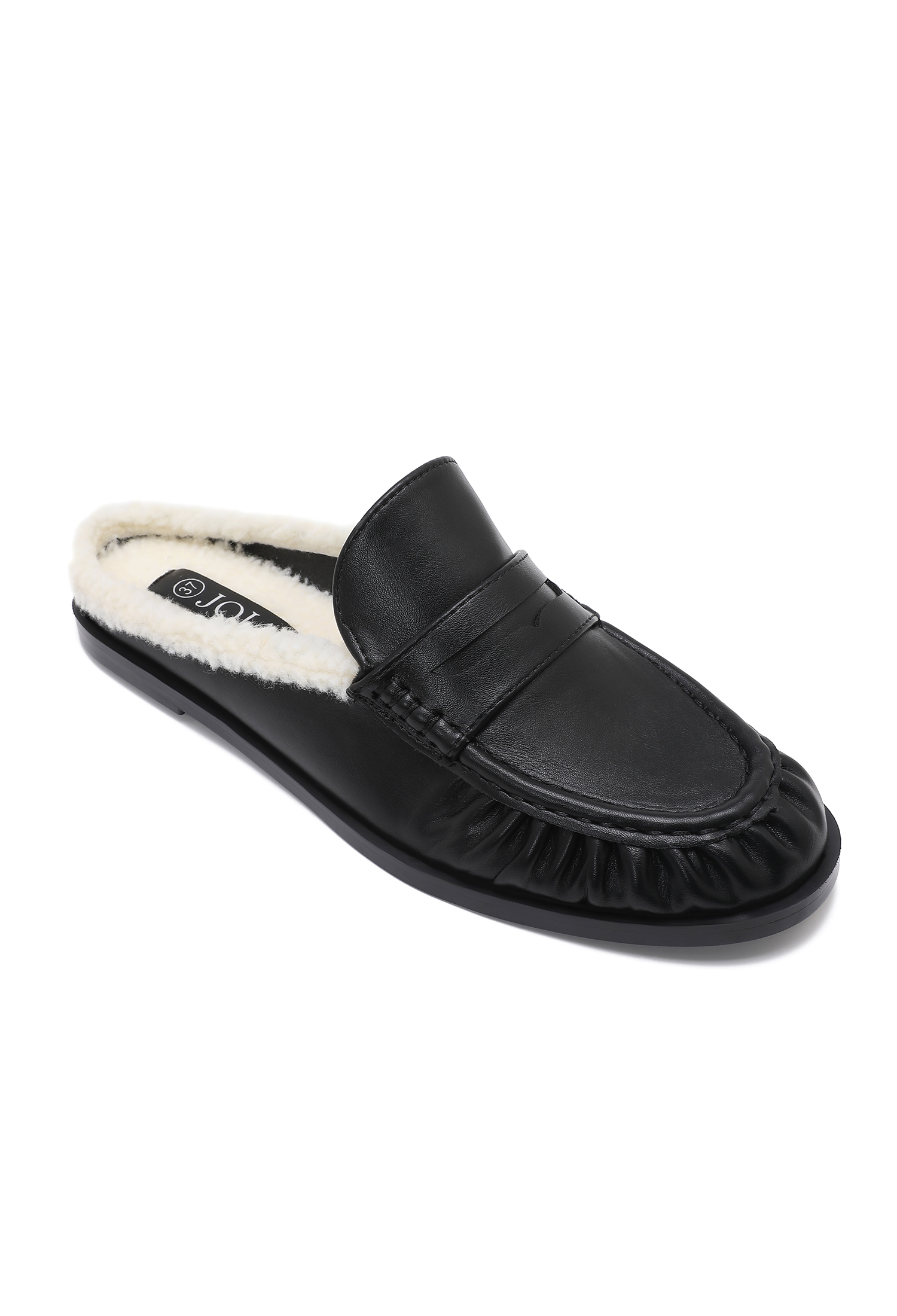 Fur-Lined Mule Slides