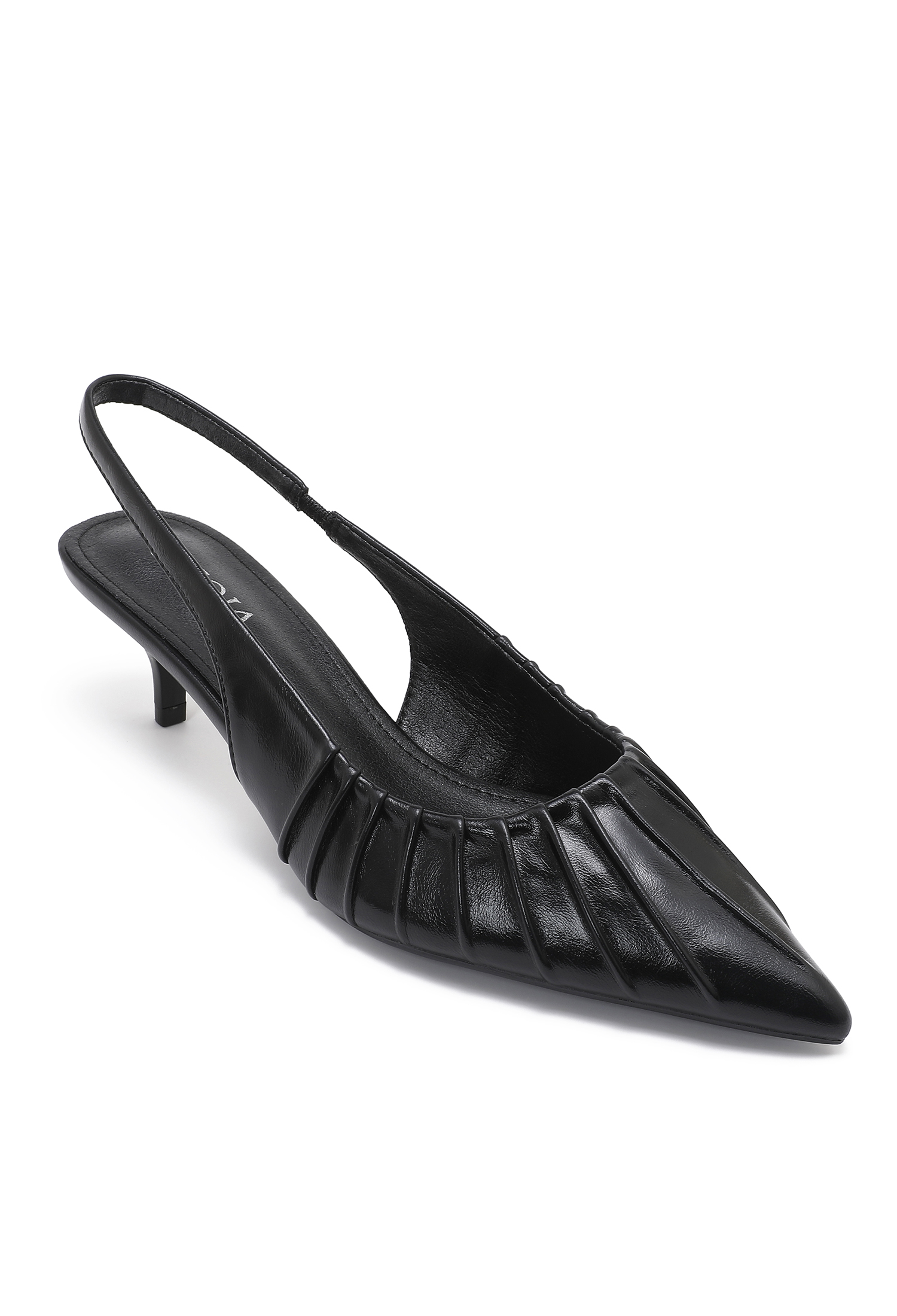 Slingback Pumps with Gathered Front