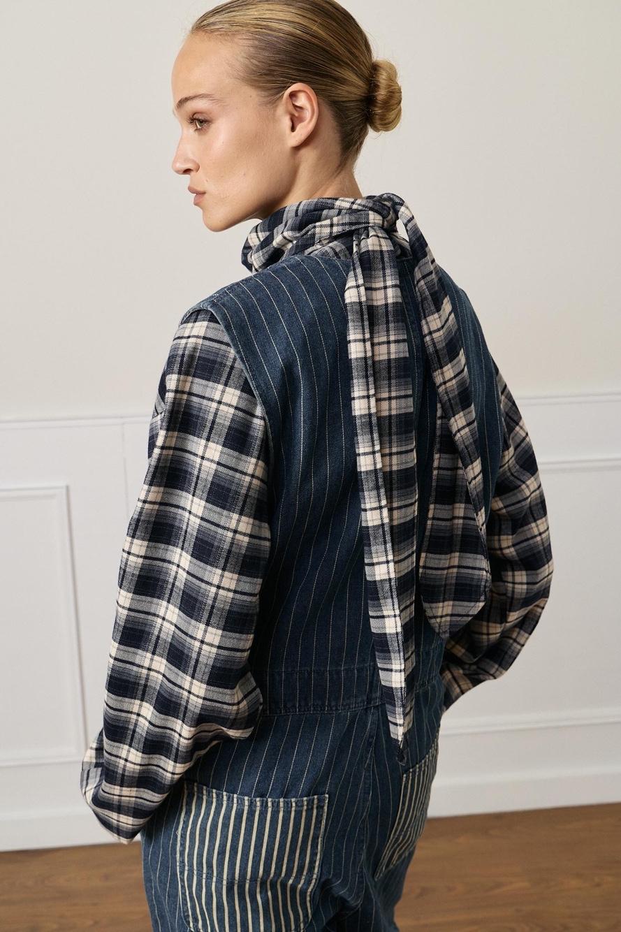 Relaxed Plaid Blouse