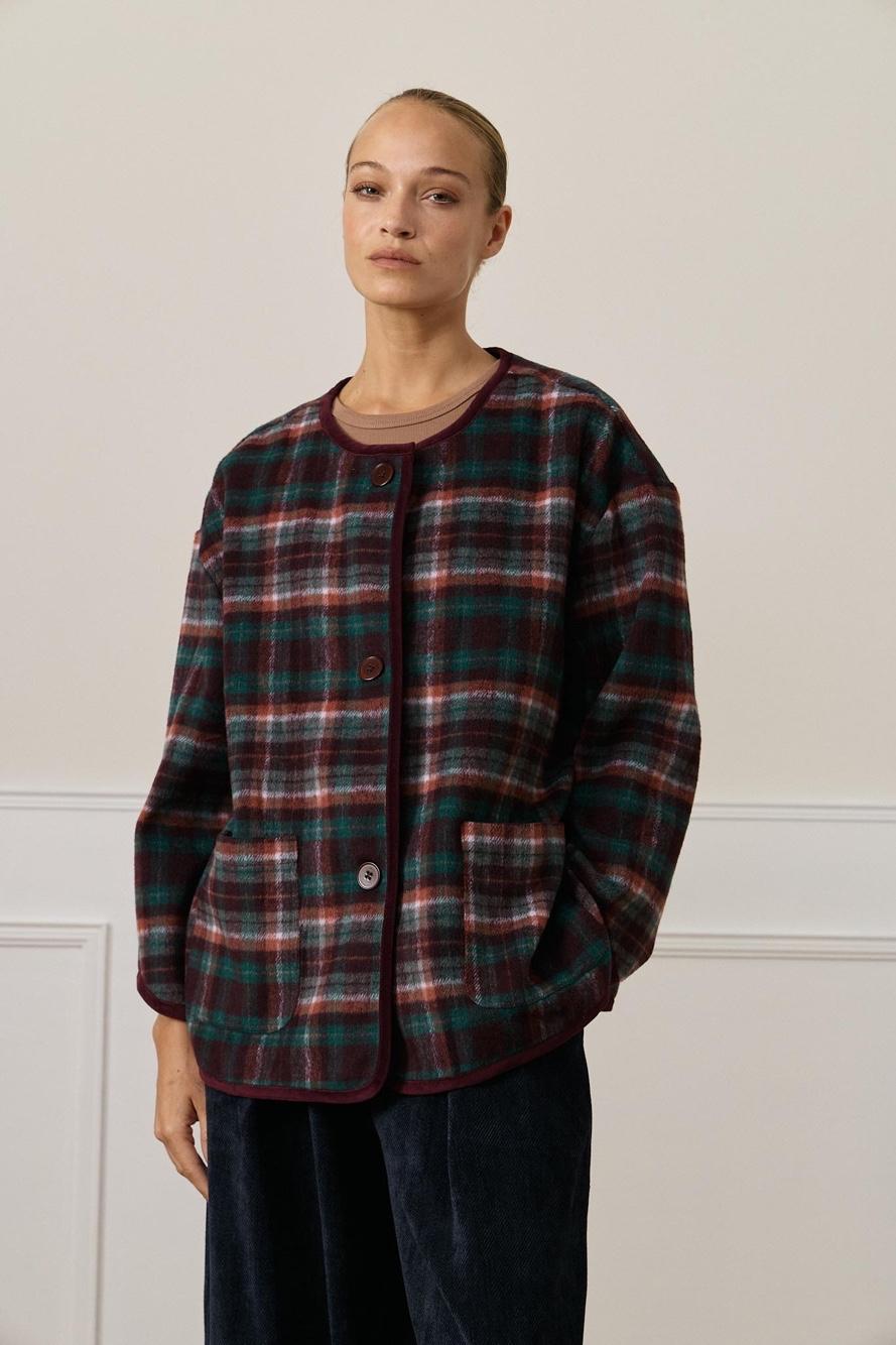 Relaxed Checked Jacket