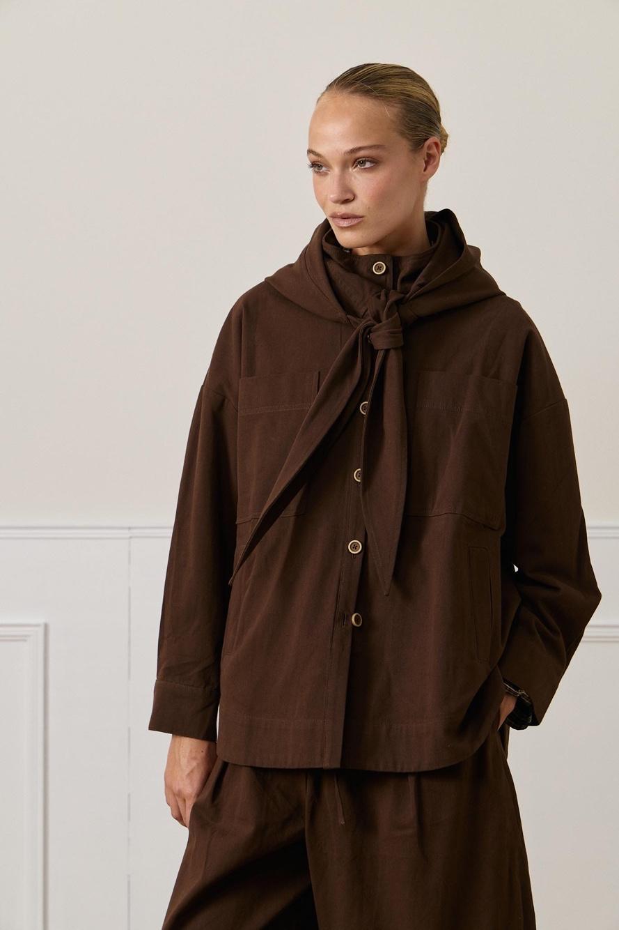Shirt Jacket with Hood