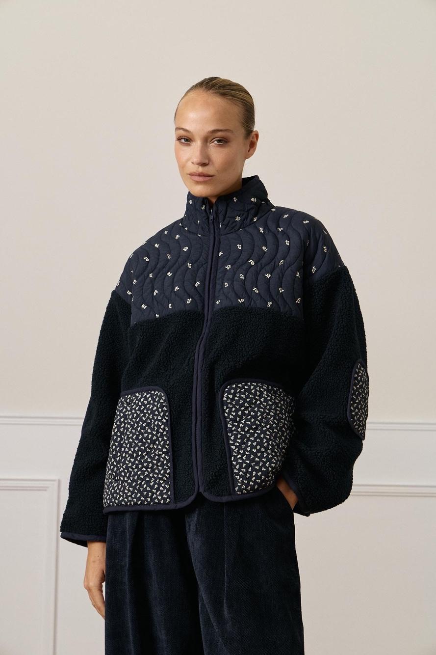 Teddy Jacket with Mock Neck