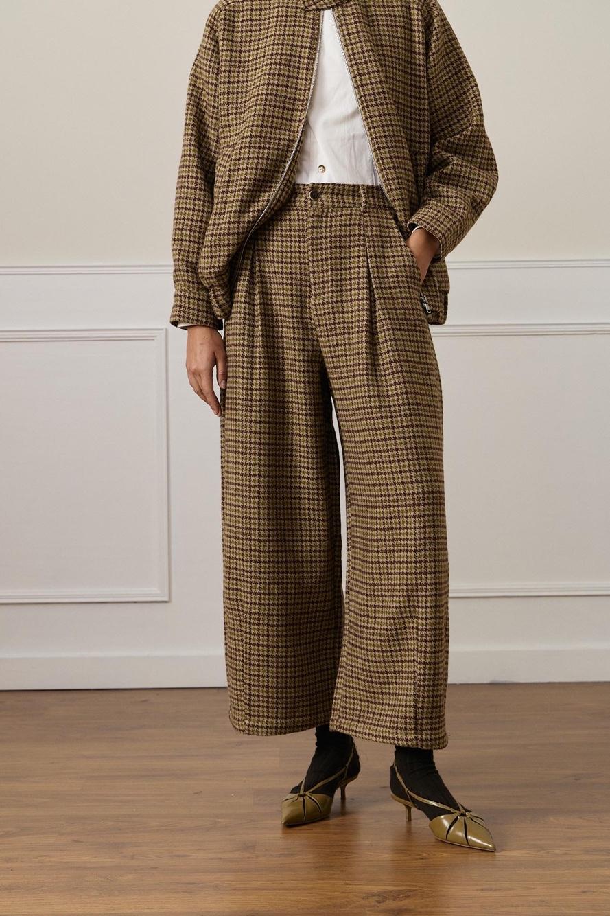 Straight Wool Trousers