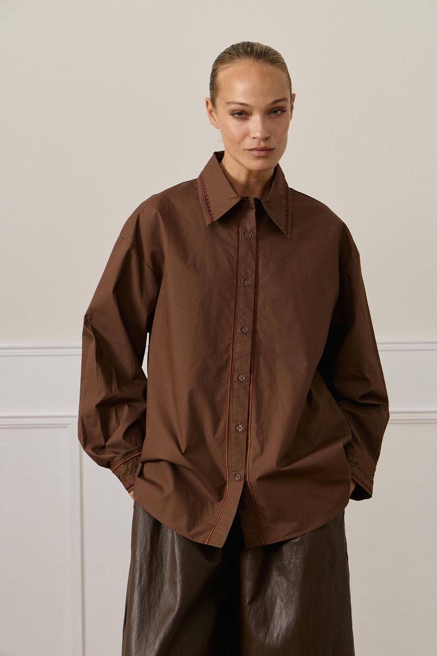 Oversize Shirt with Embroidery
