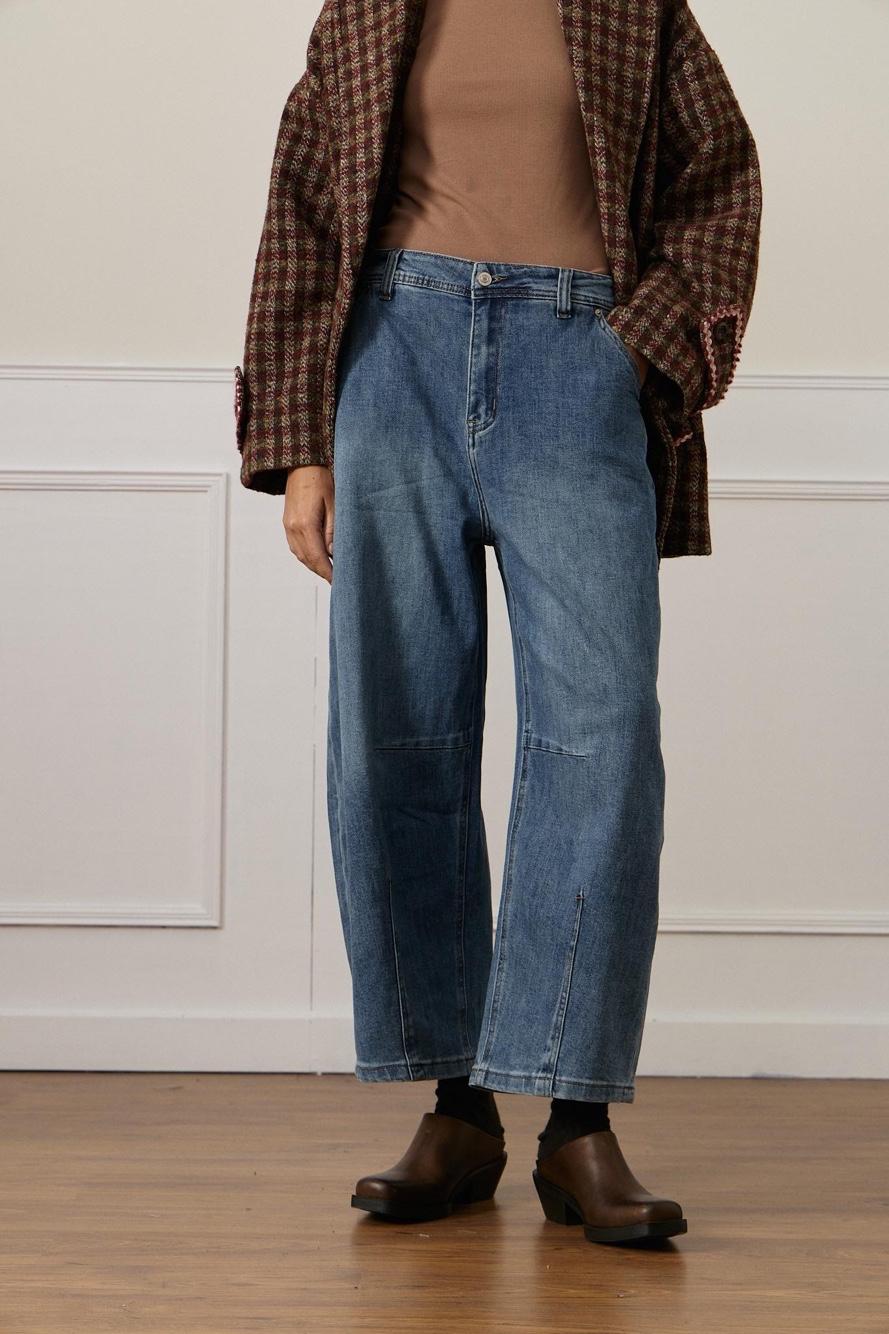 High‑Waist Wide‑Leg Jeans