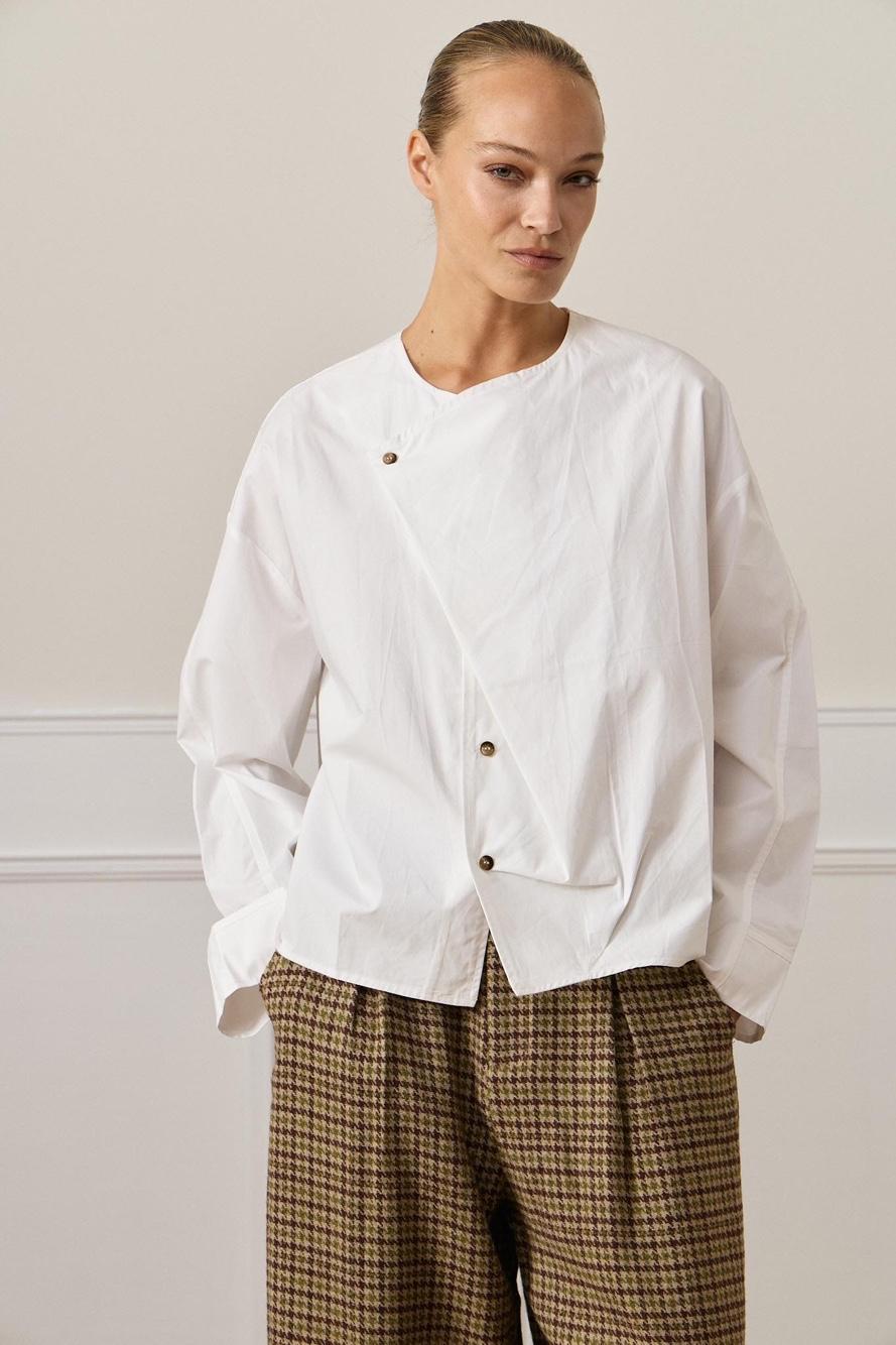 Oversized V-Neck Blouse
