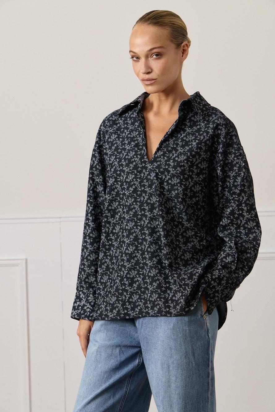 Relaxed V‑Neck Shirt