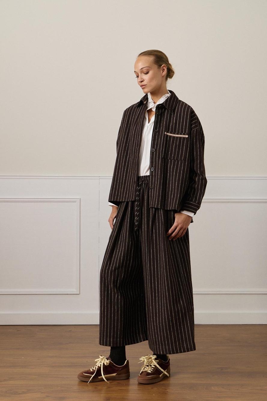 Wide Trousers with Drawstring