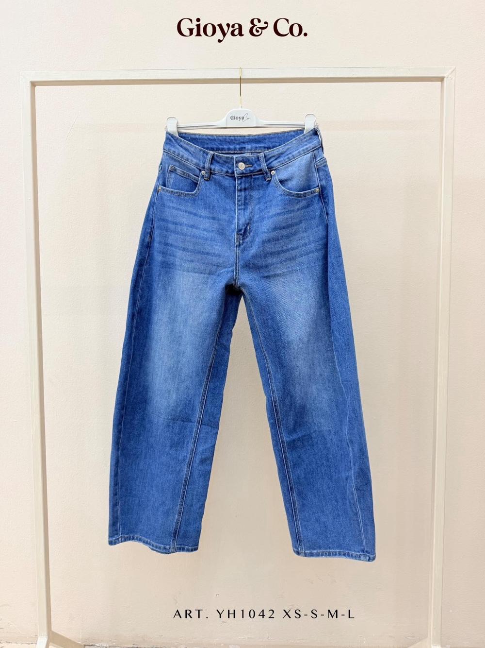 High‑Rise Straight Jeans