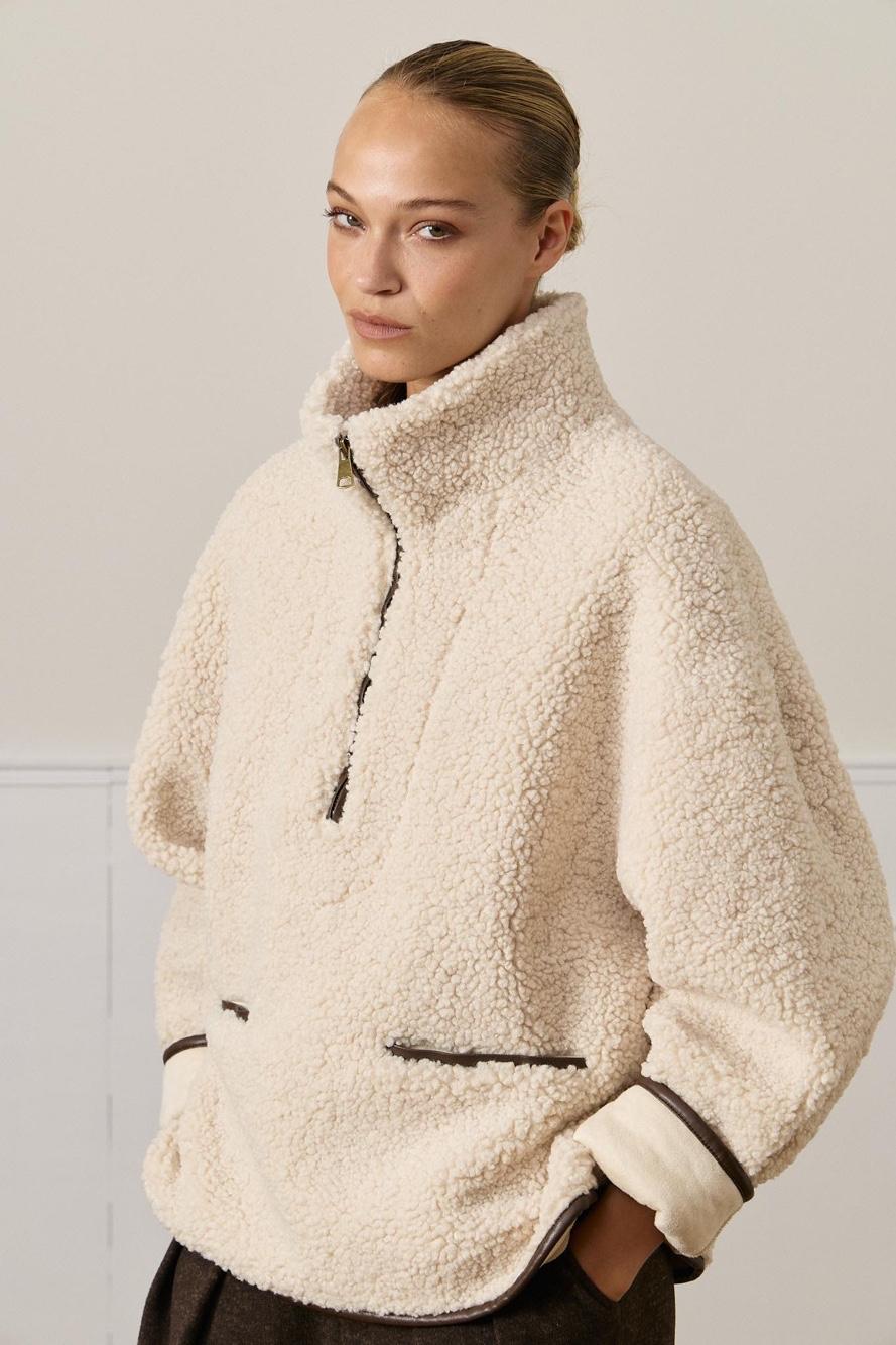 Teddy Jacket with Stand Collar