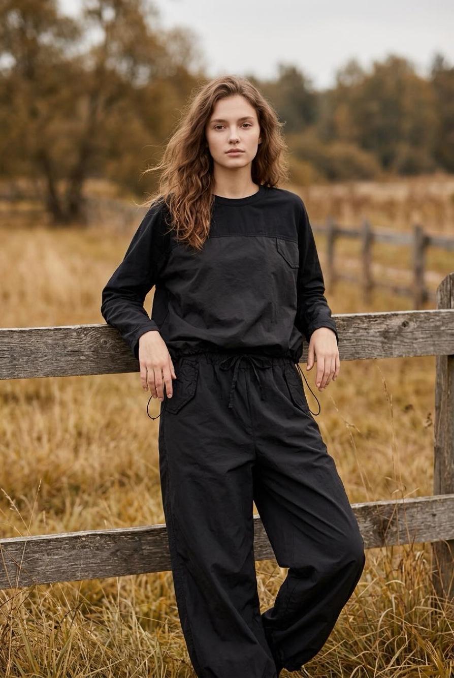 Boxy Drawstring Top