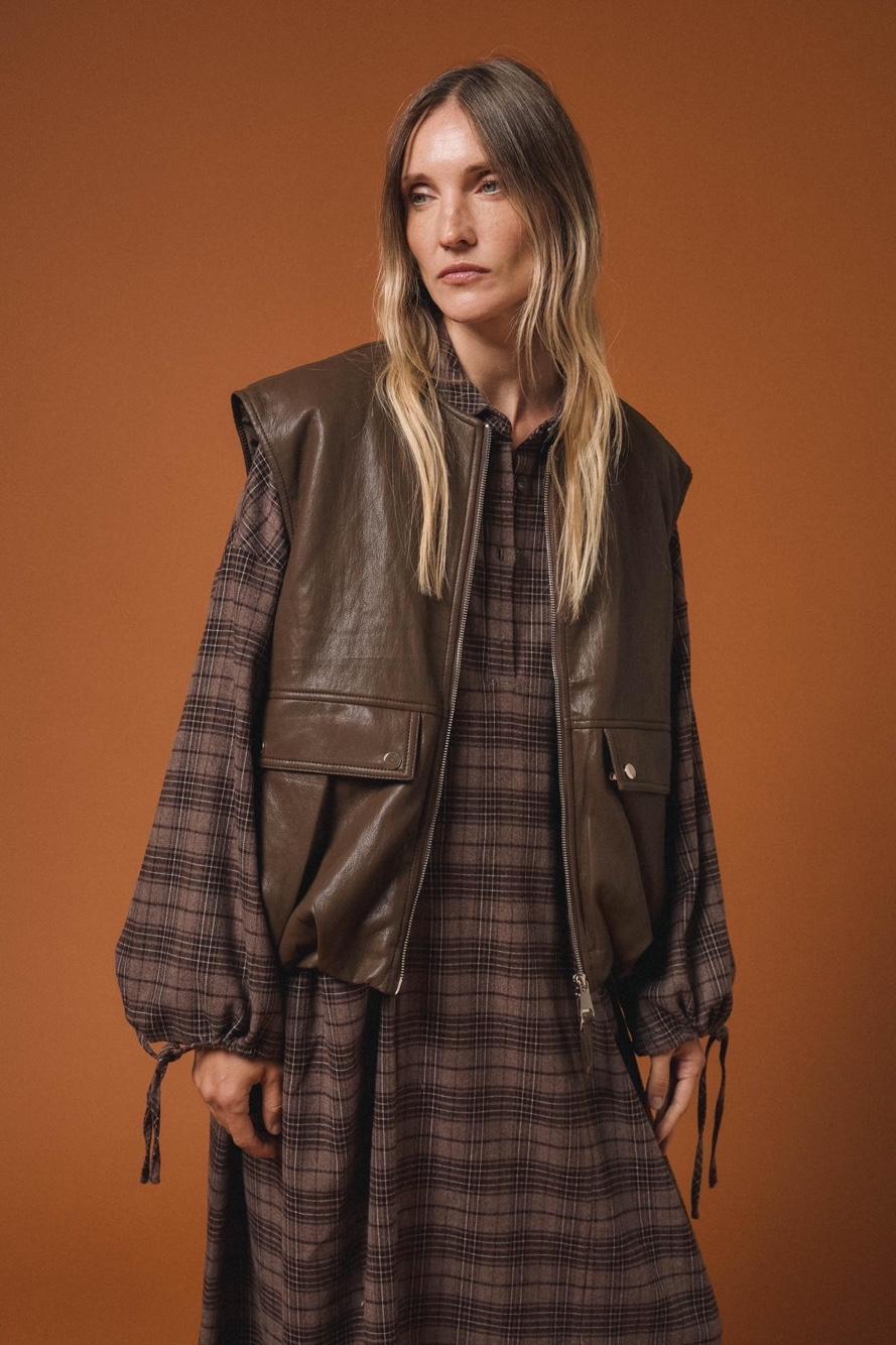 Relaxed Faux-Leather Vest