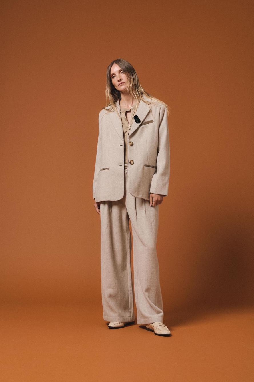 Wide Pleated Trousers