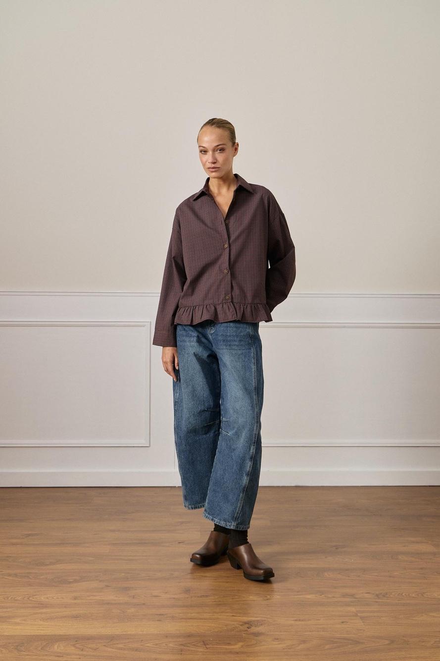 High‑Waist Wide‑Leg Jeans