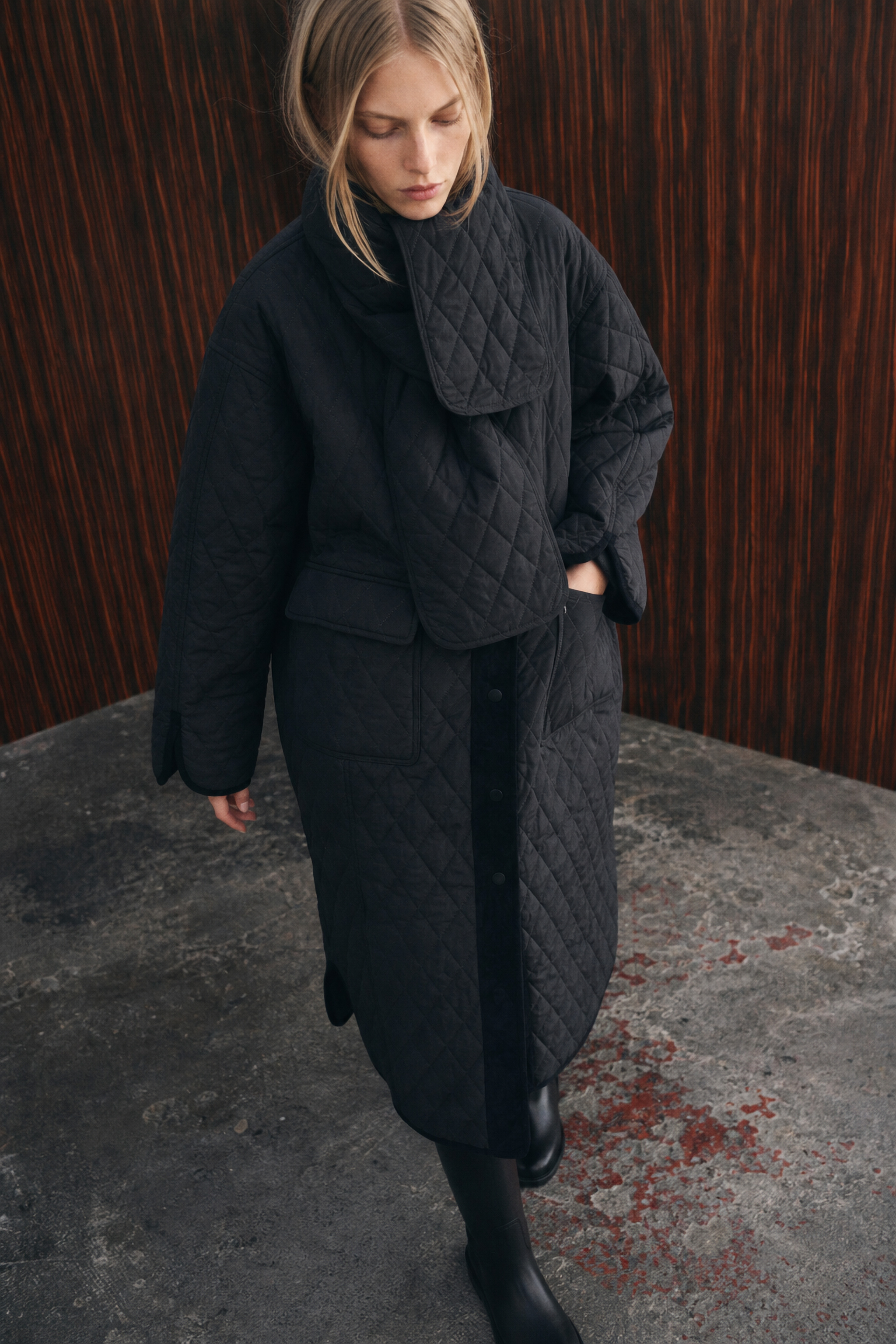 Long Quilted Coat