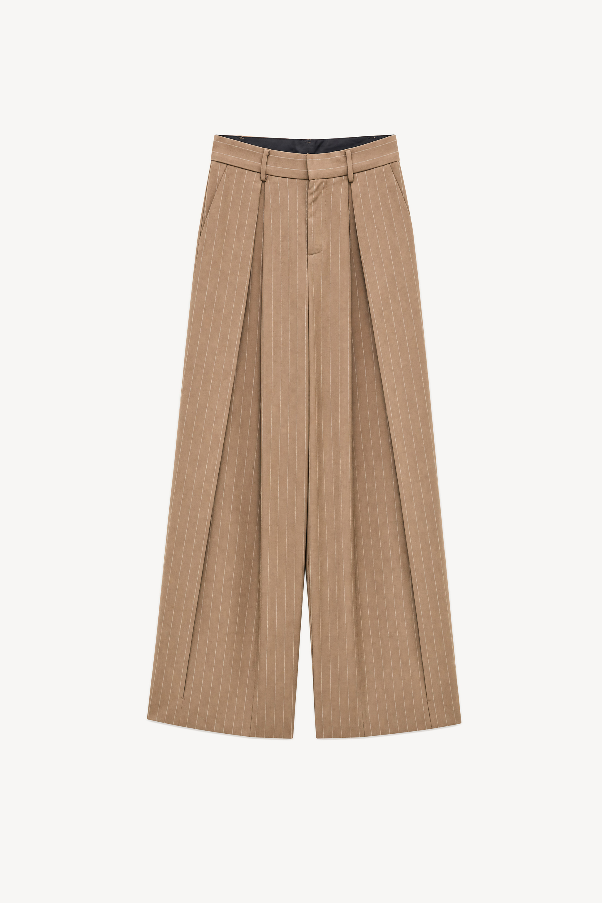 Wide-Leg Trousers with Pleats