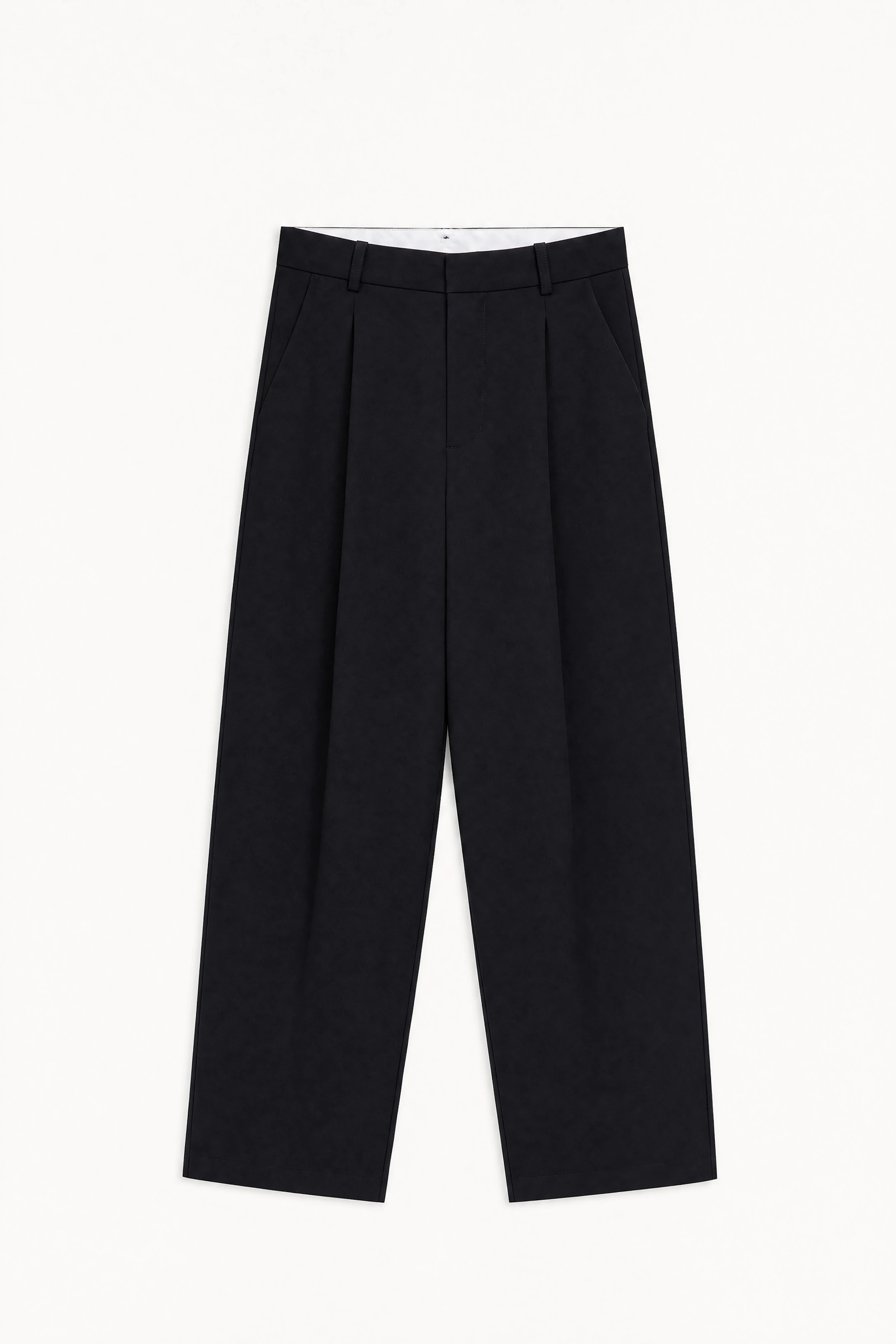 Pleated Wide-Leg Trousers