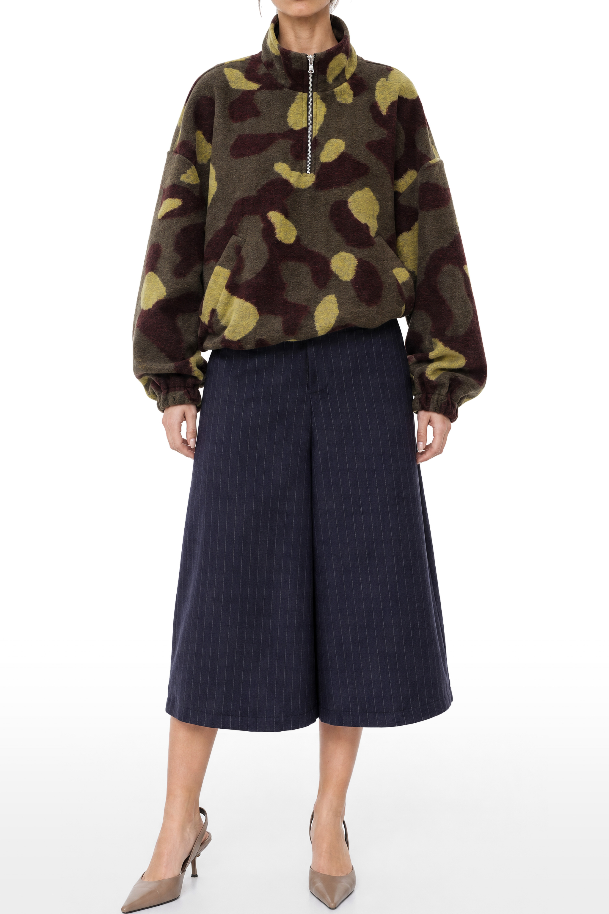Relaxed Half‑Turtleneck Sweatshirt