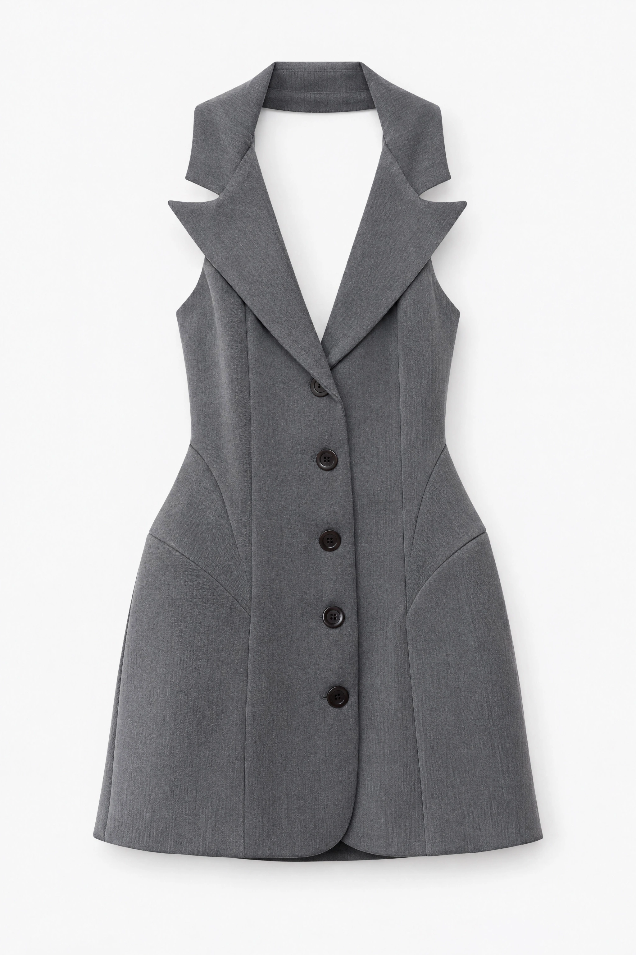 Wrap Blazer Dress with Halter Neck