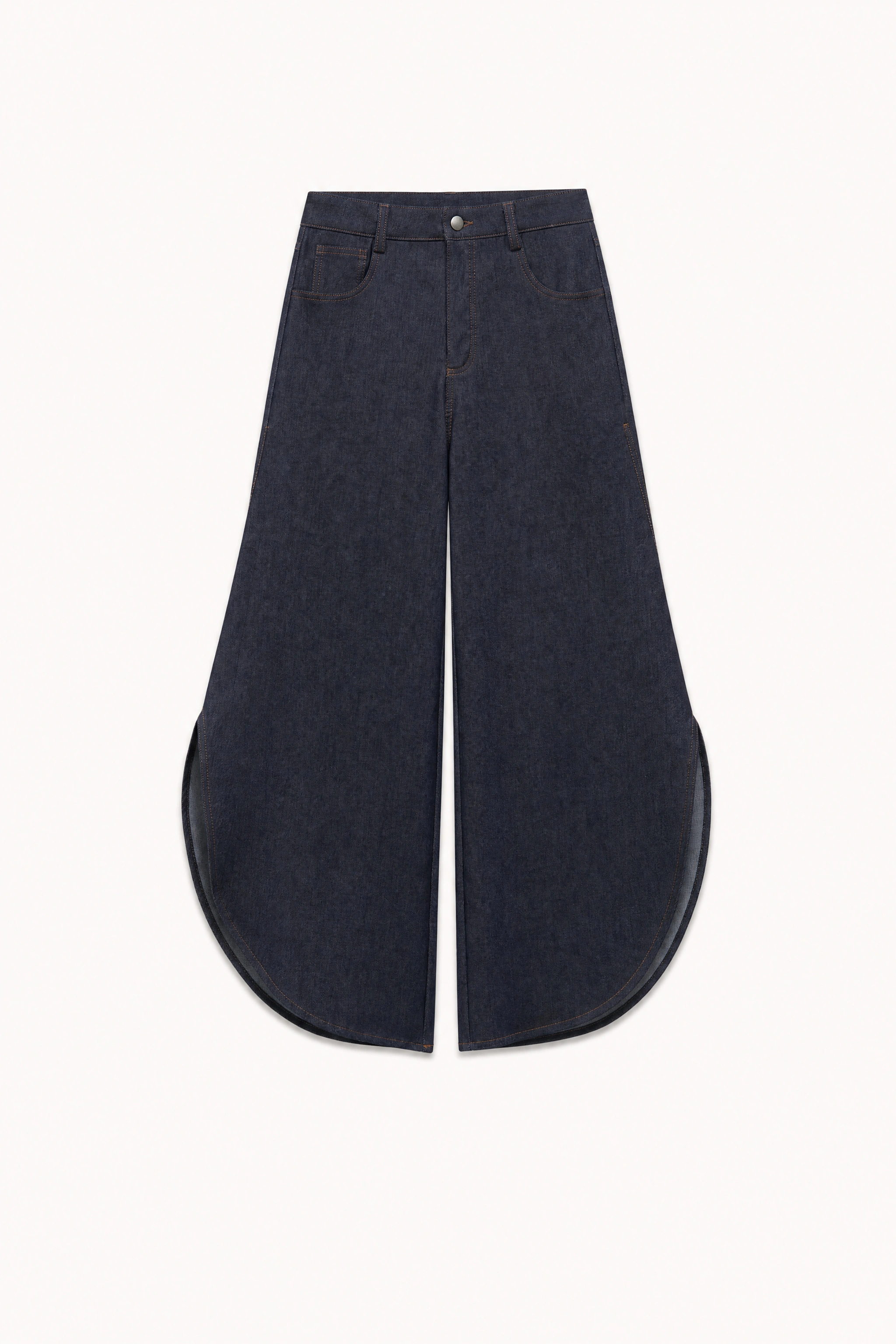 High‑Waist Wide‑Leg Jeans