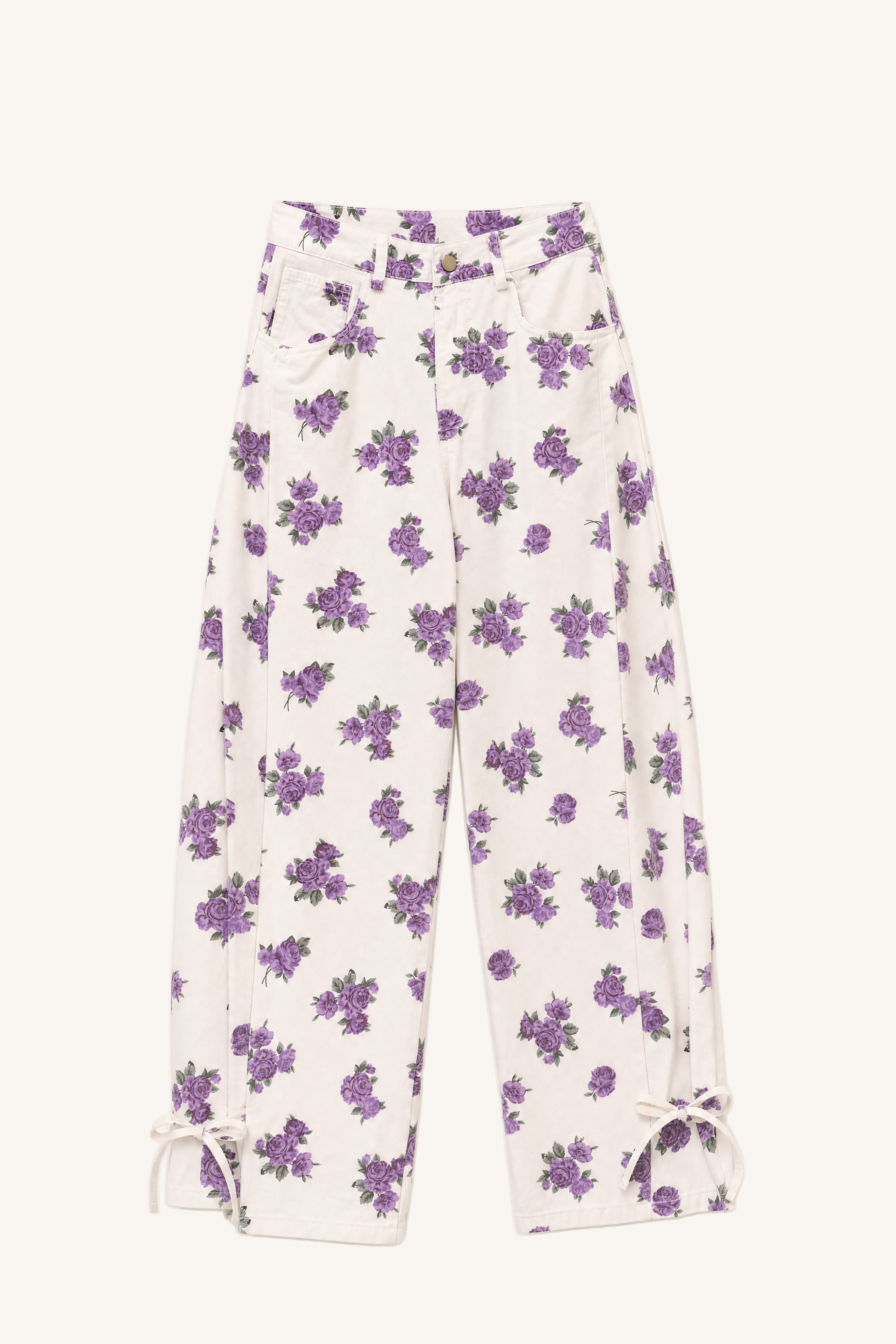 Wide‑Leg Trousers with Drawcords