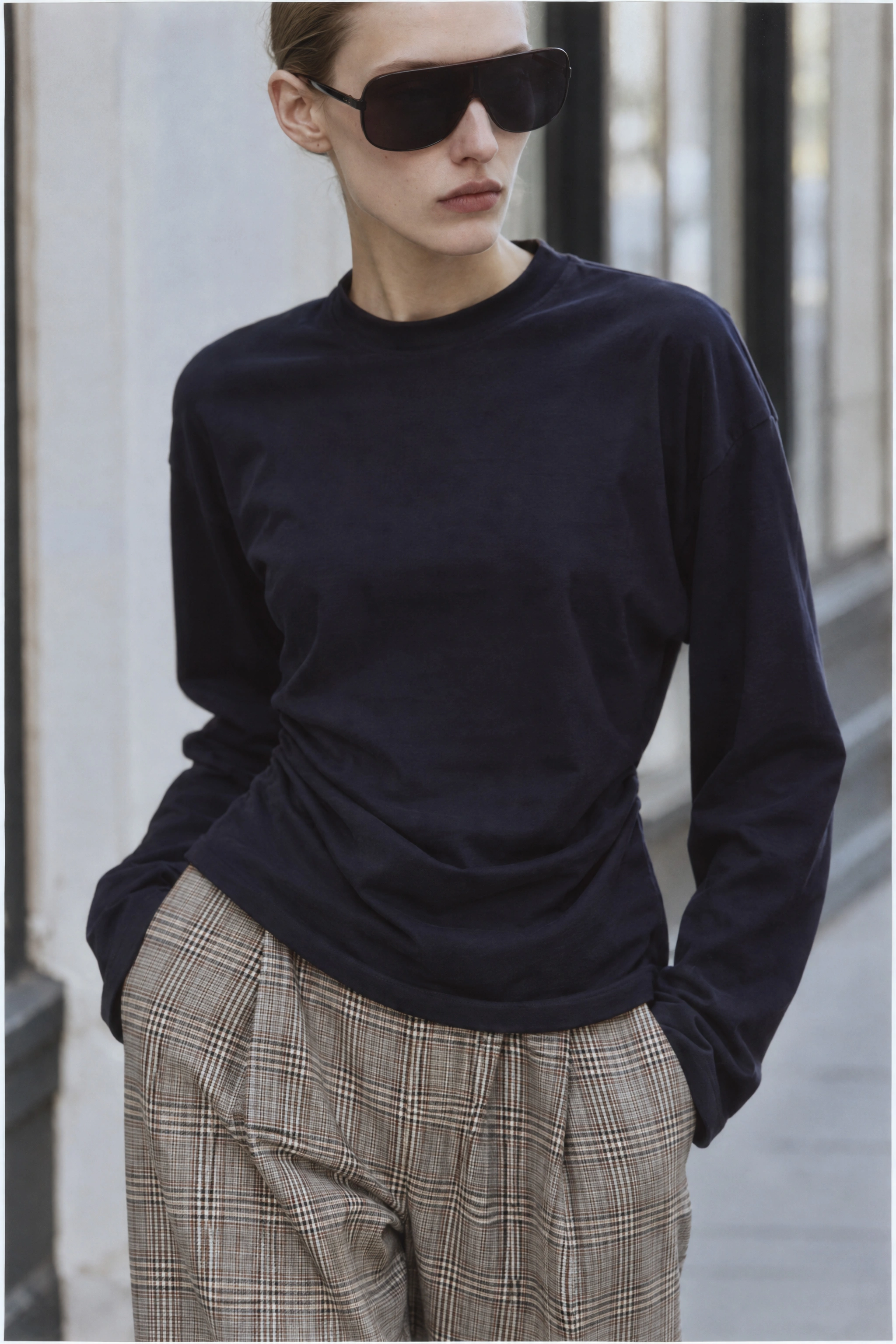 Ruffle-Trim Jersey Top
