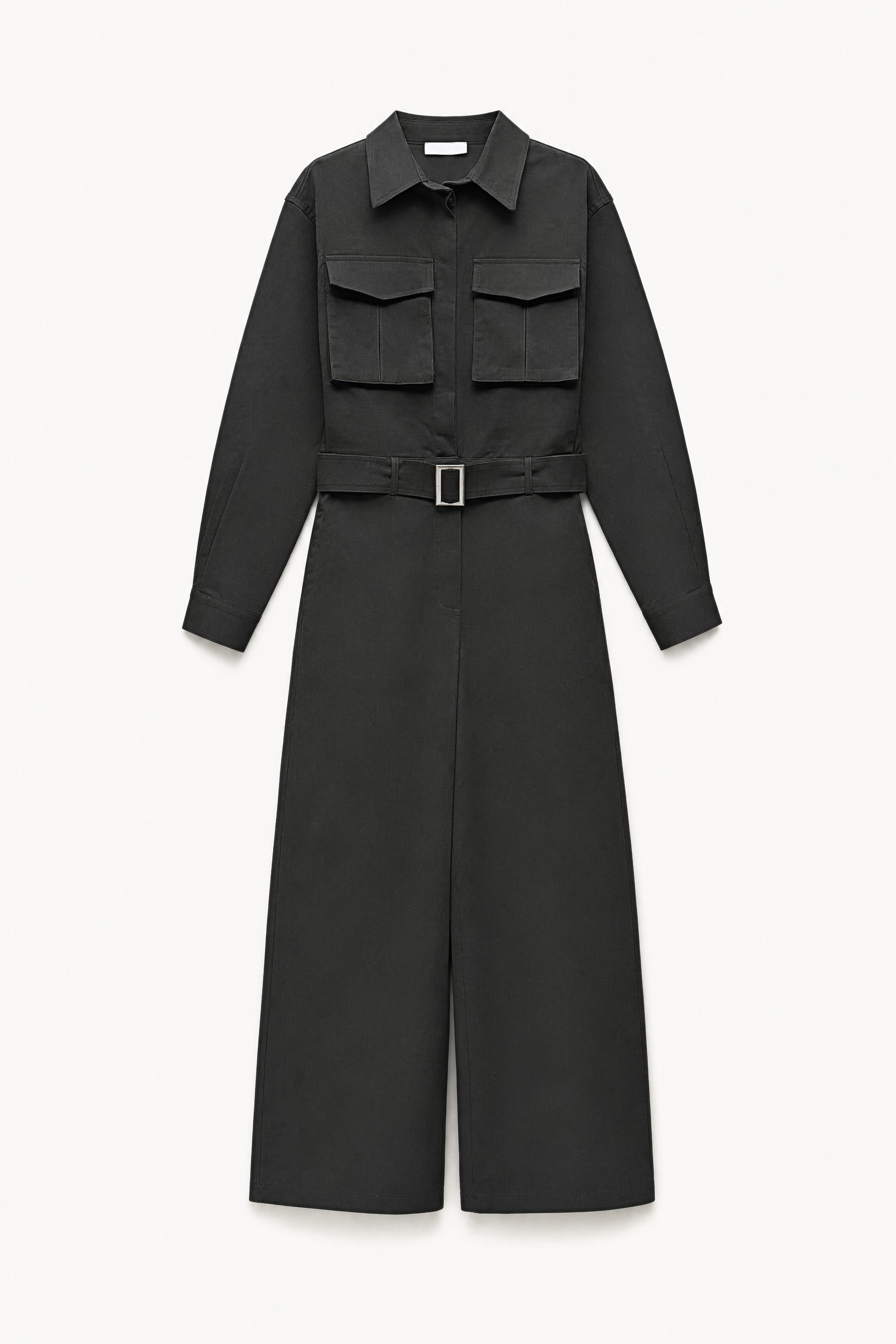 Jumpsuit with Shirt Collar