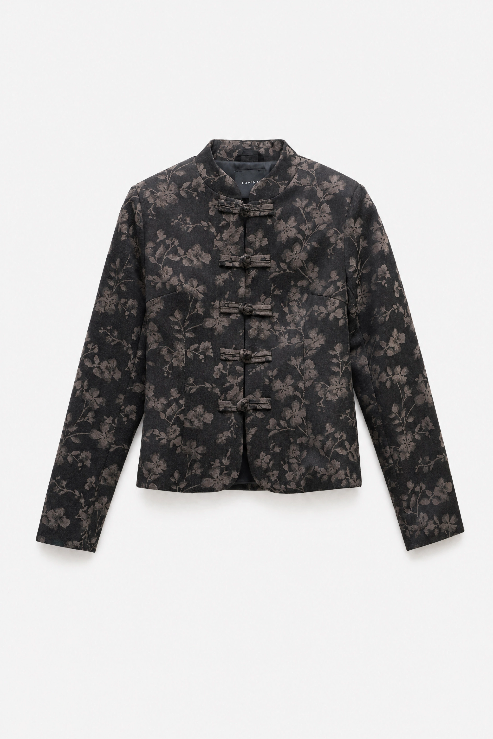 Fitted Jacket with Stand Collar