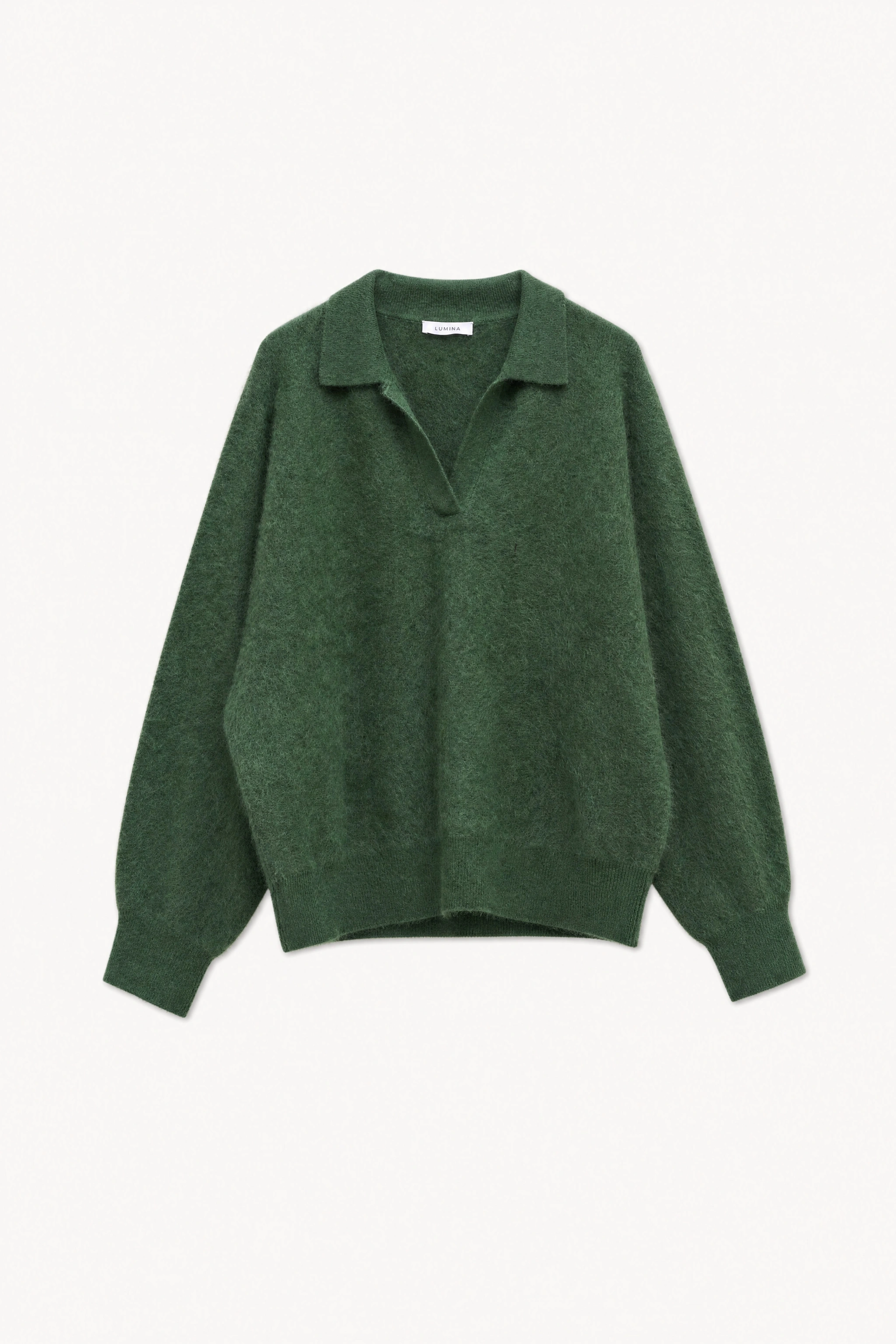 Oversized Polo-Collar Sweater