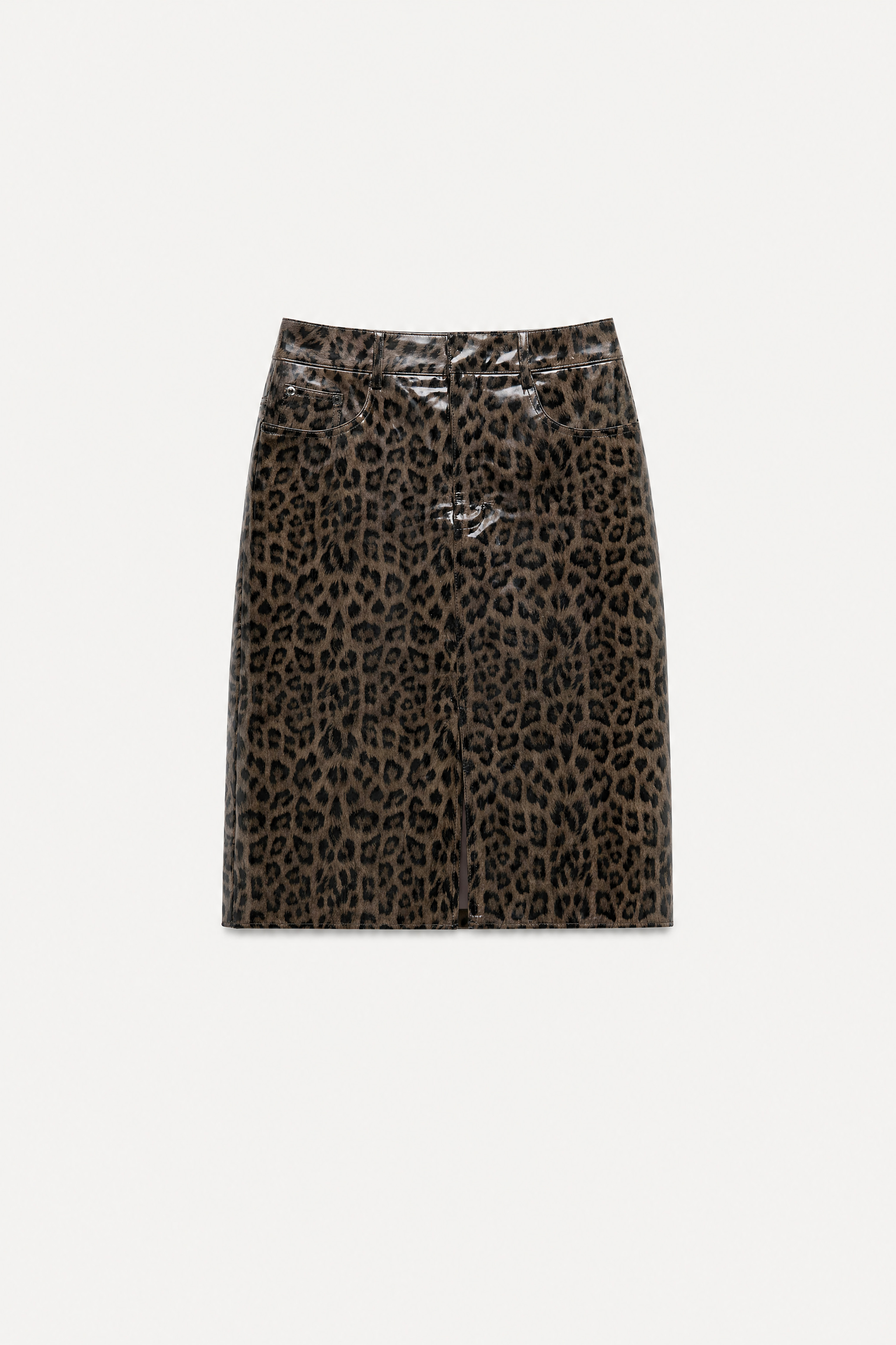 Mini Pencil Skirt with Leopard Print