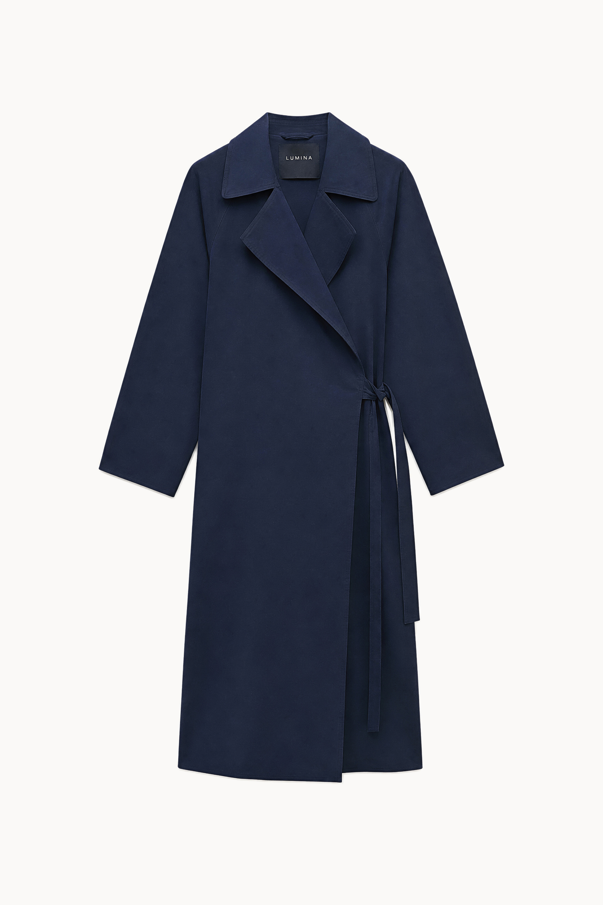 Maxi Wrap Coat with Lapels
