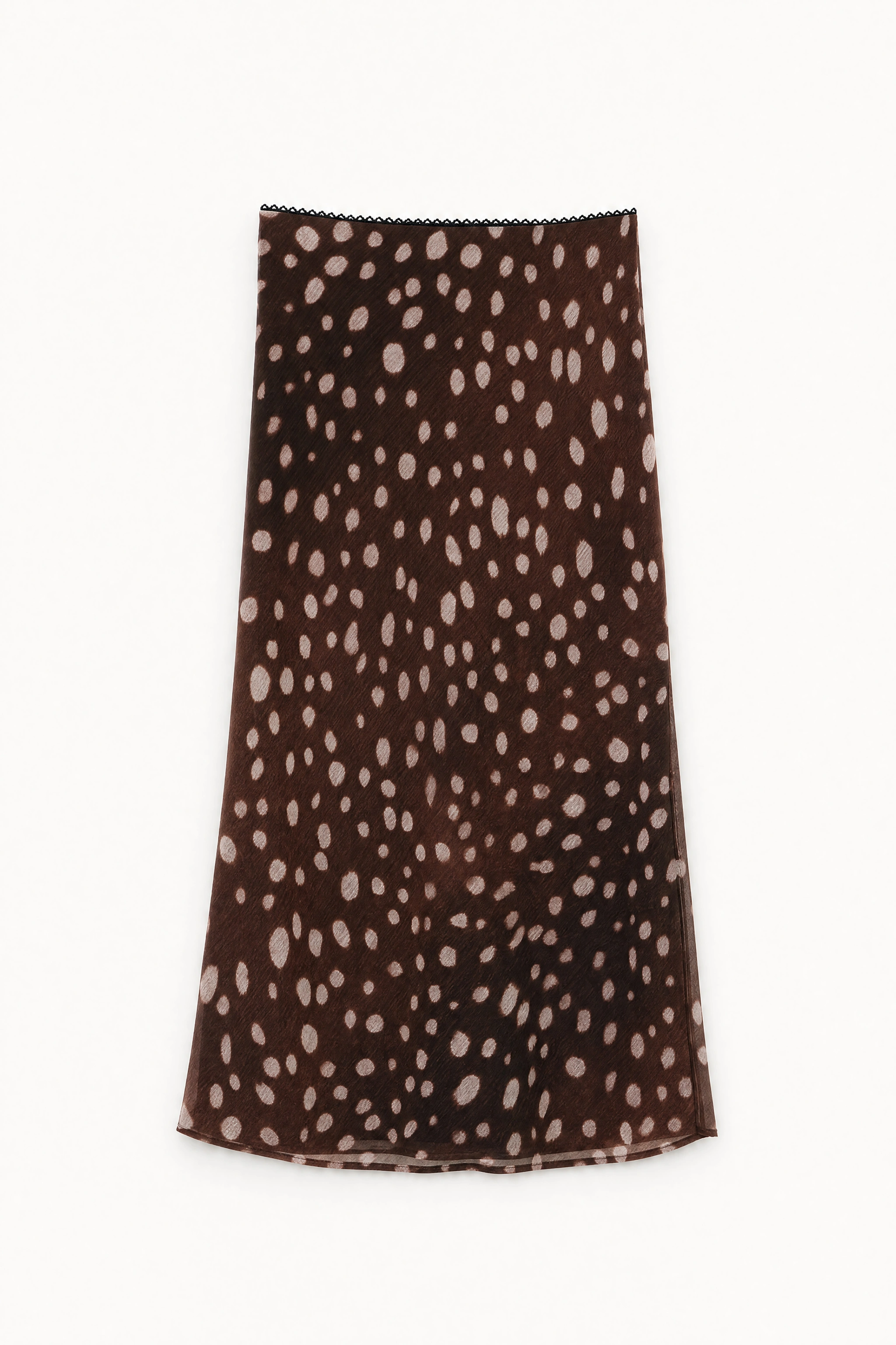 A-line Midi Skirt with Ruffle