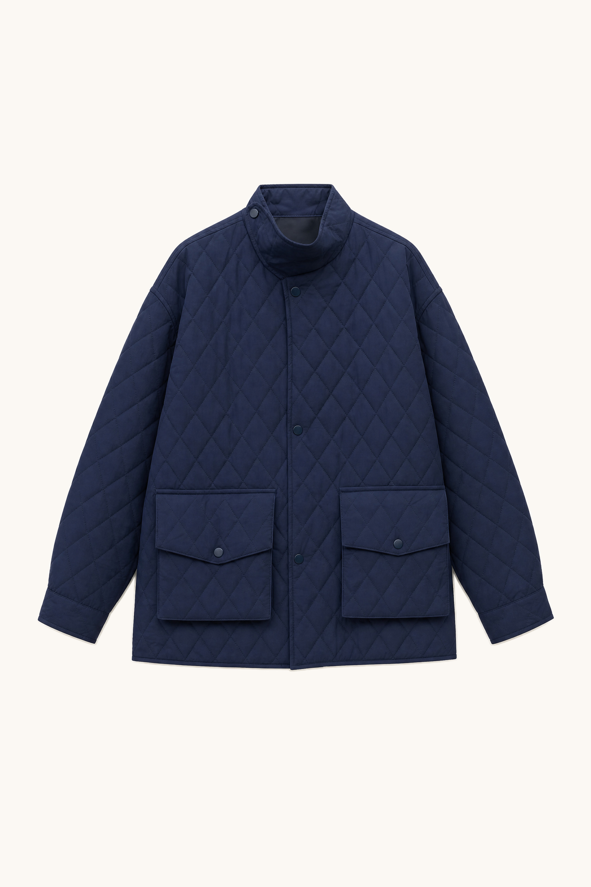 Quilted Stand-Collar Jacket