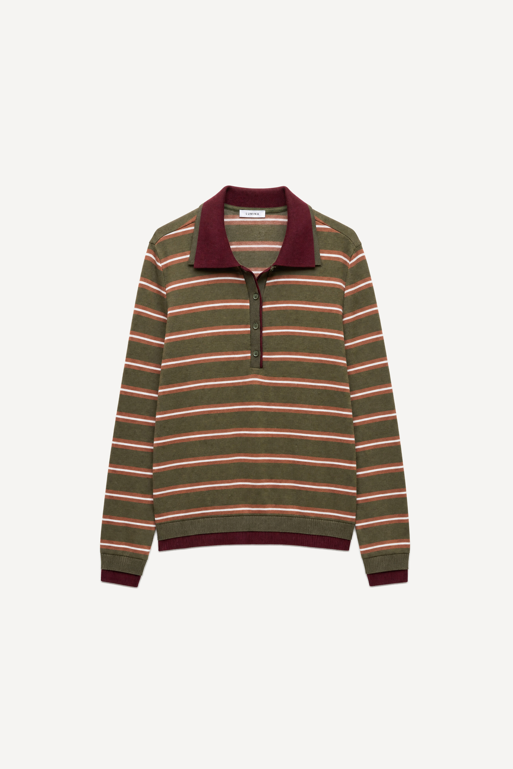 Long-Sleeve Polo Top