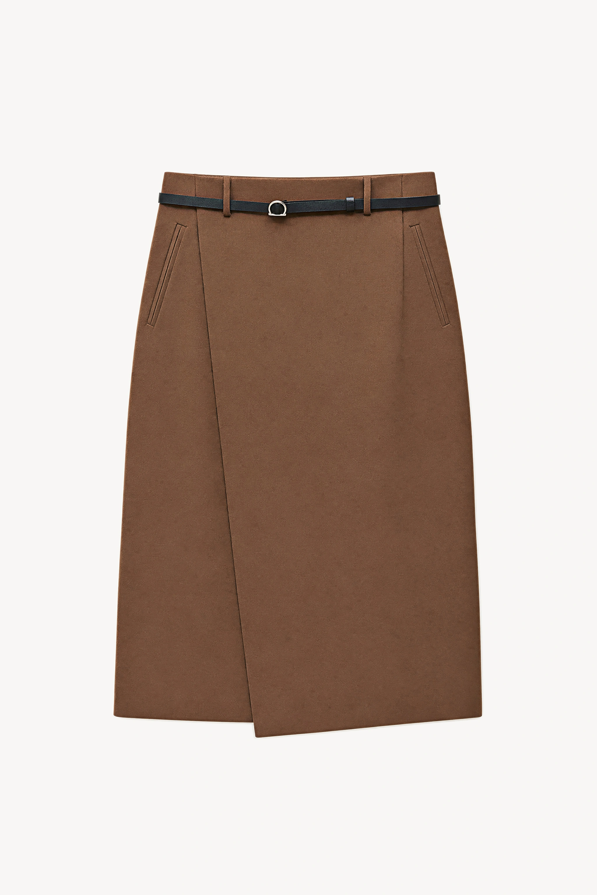 Asymmetric Midi Pencil Skirt