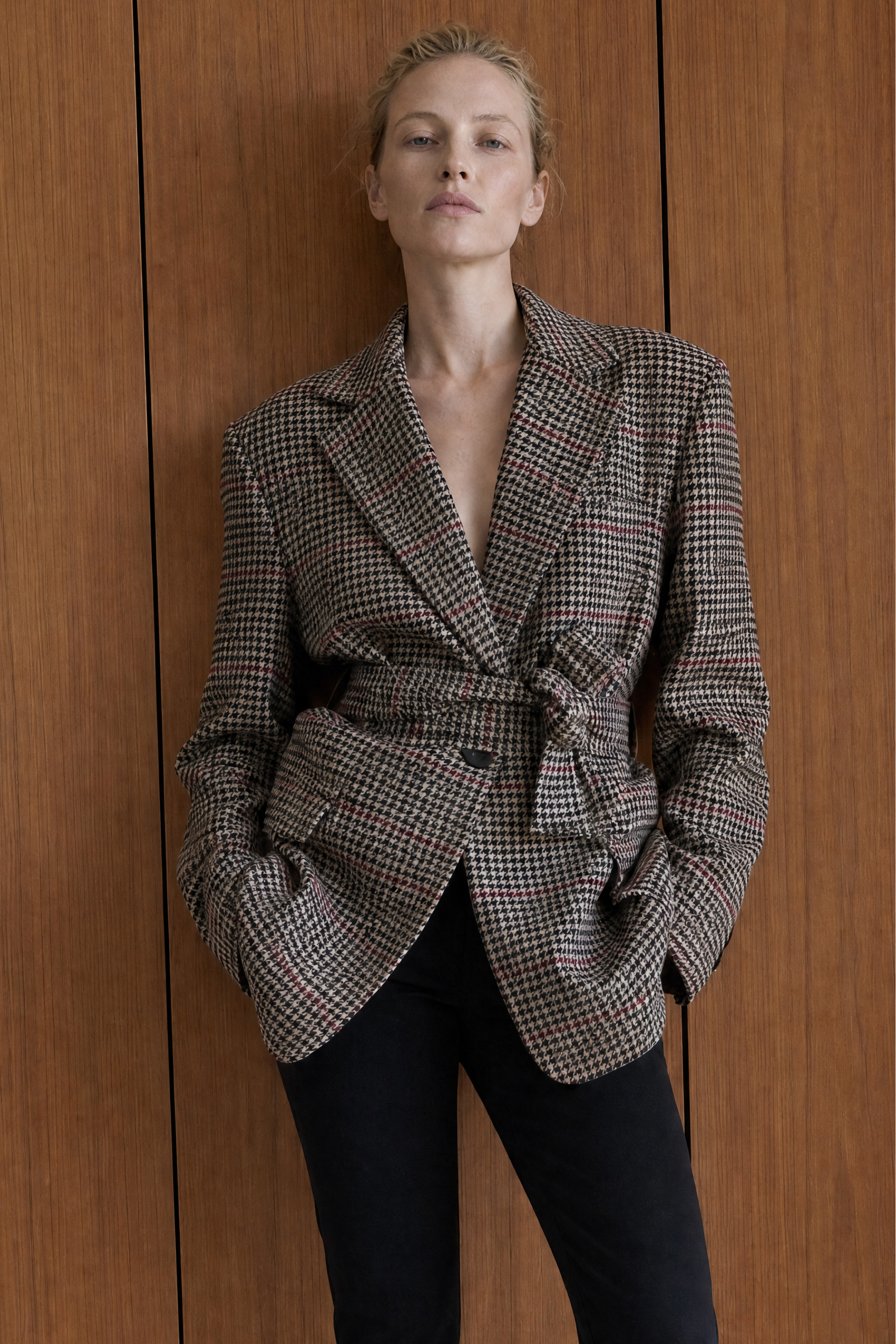 Long Tailored Coat with Belt