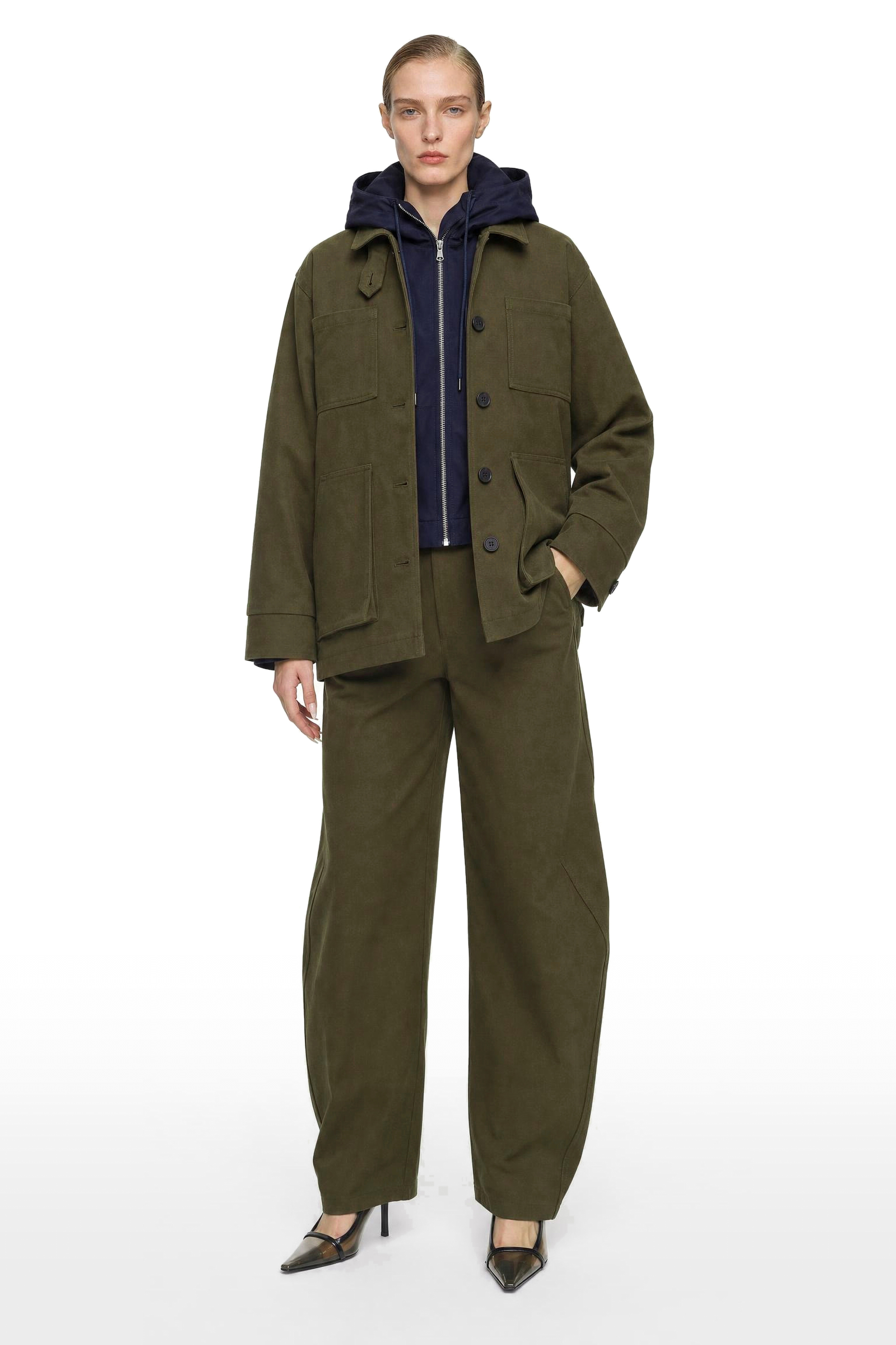 Oversized Jacket with Collar