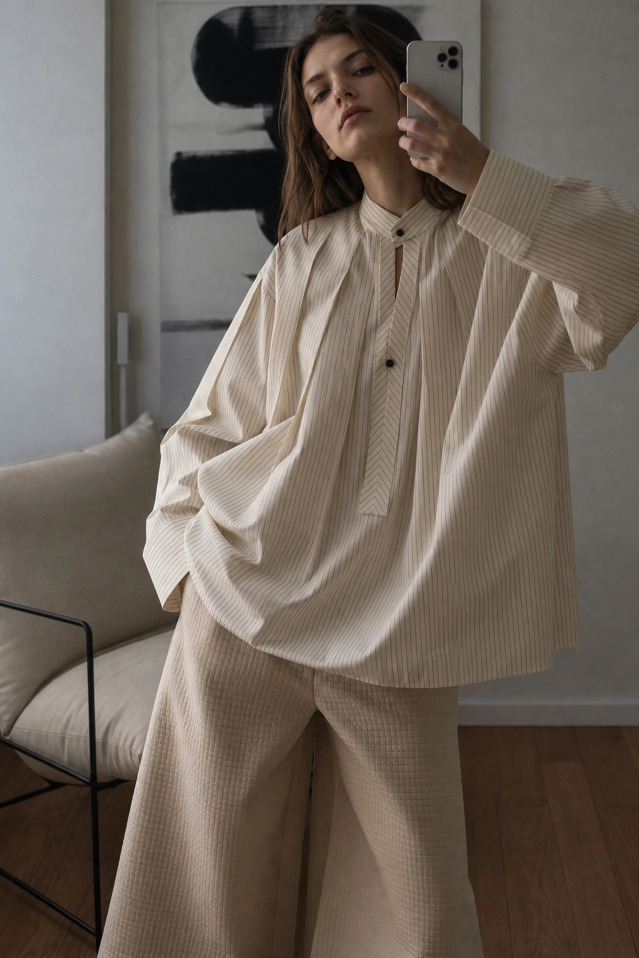 Oversized Pleat Shirt