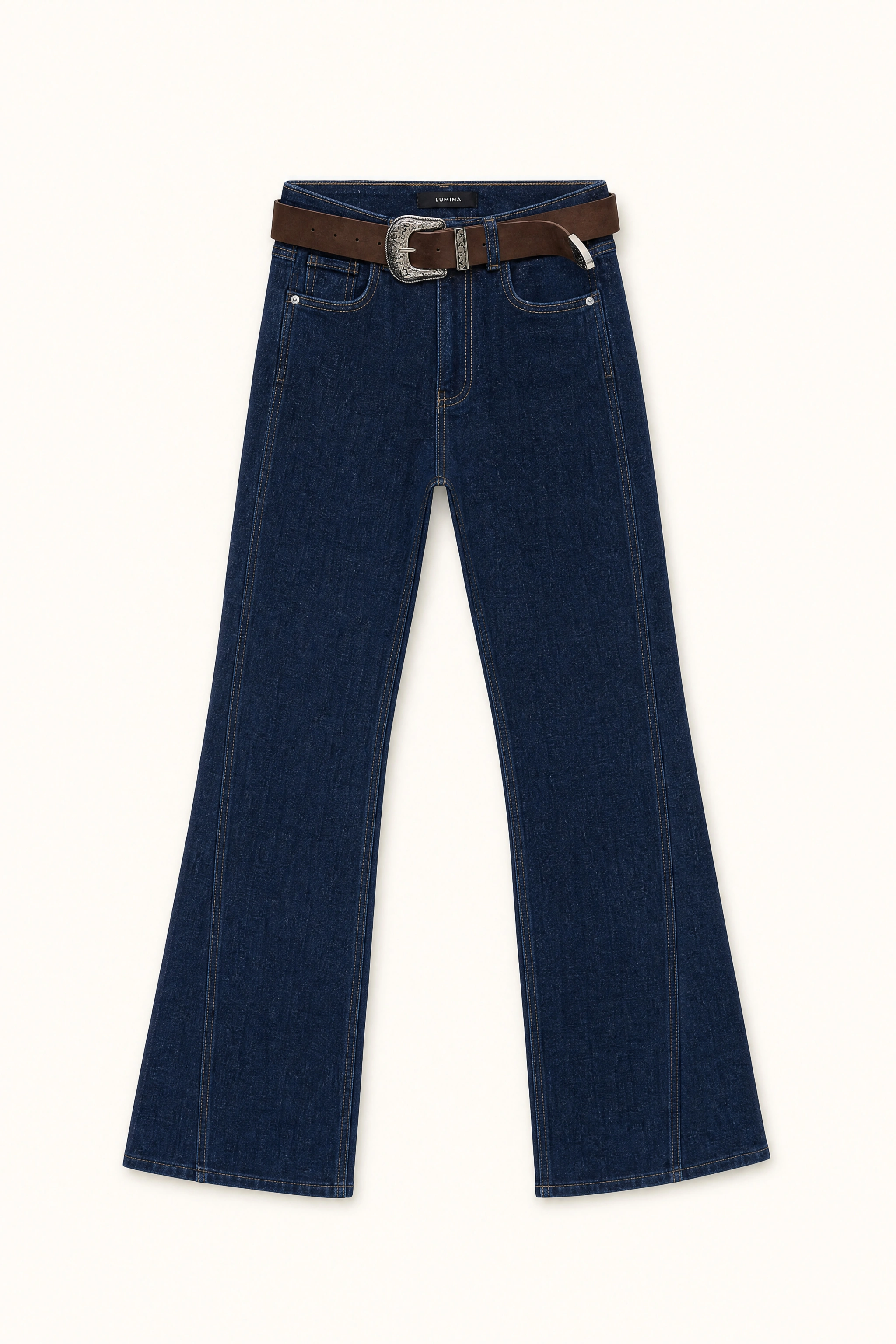 Flared Jeans with Belt