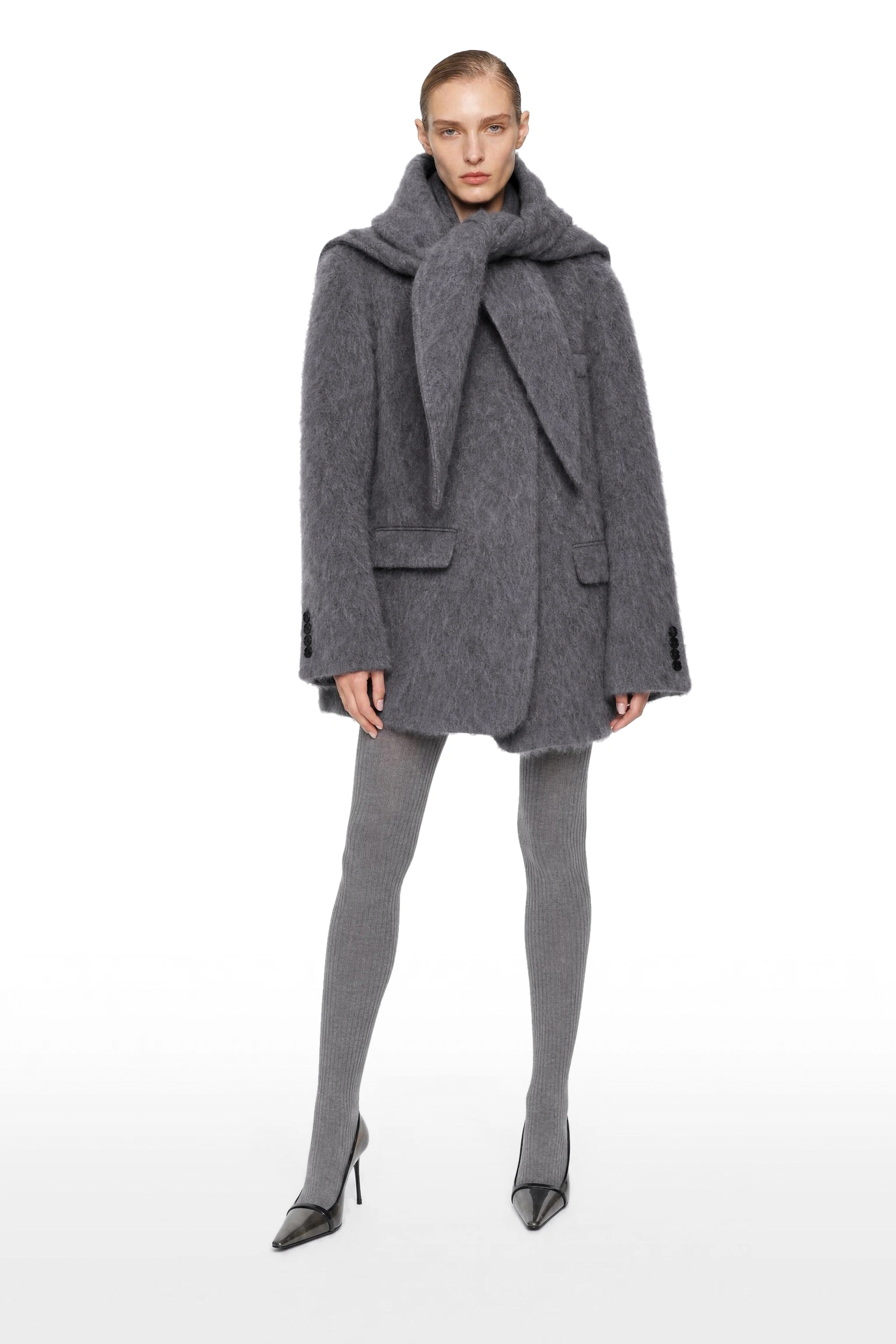 Oversized Stand-Collar Coat