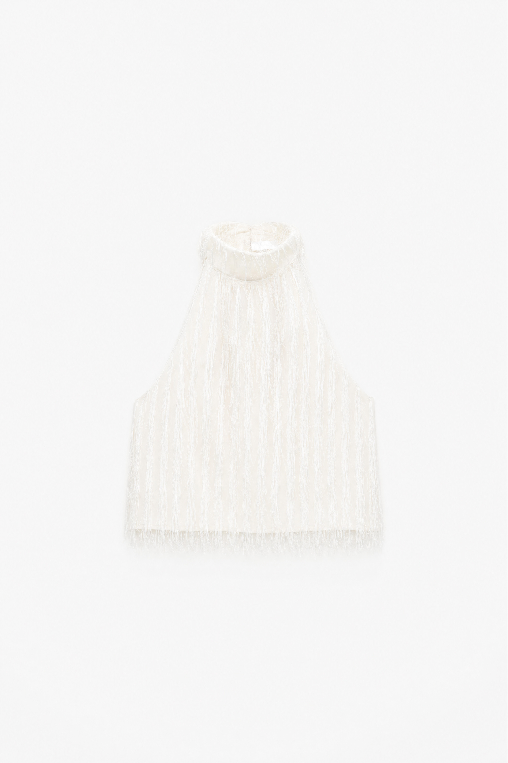 Halter Fringe Cropped Top