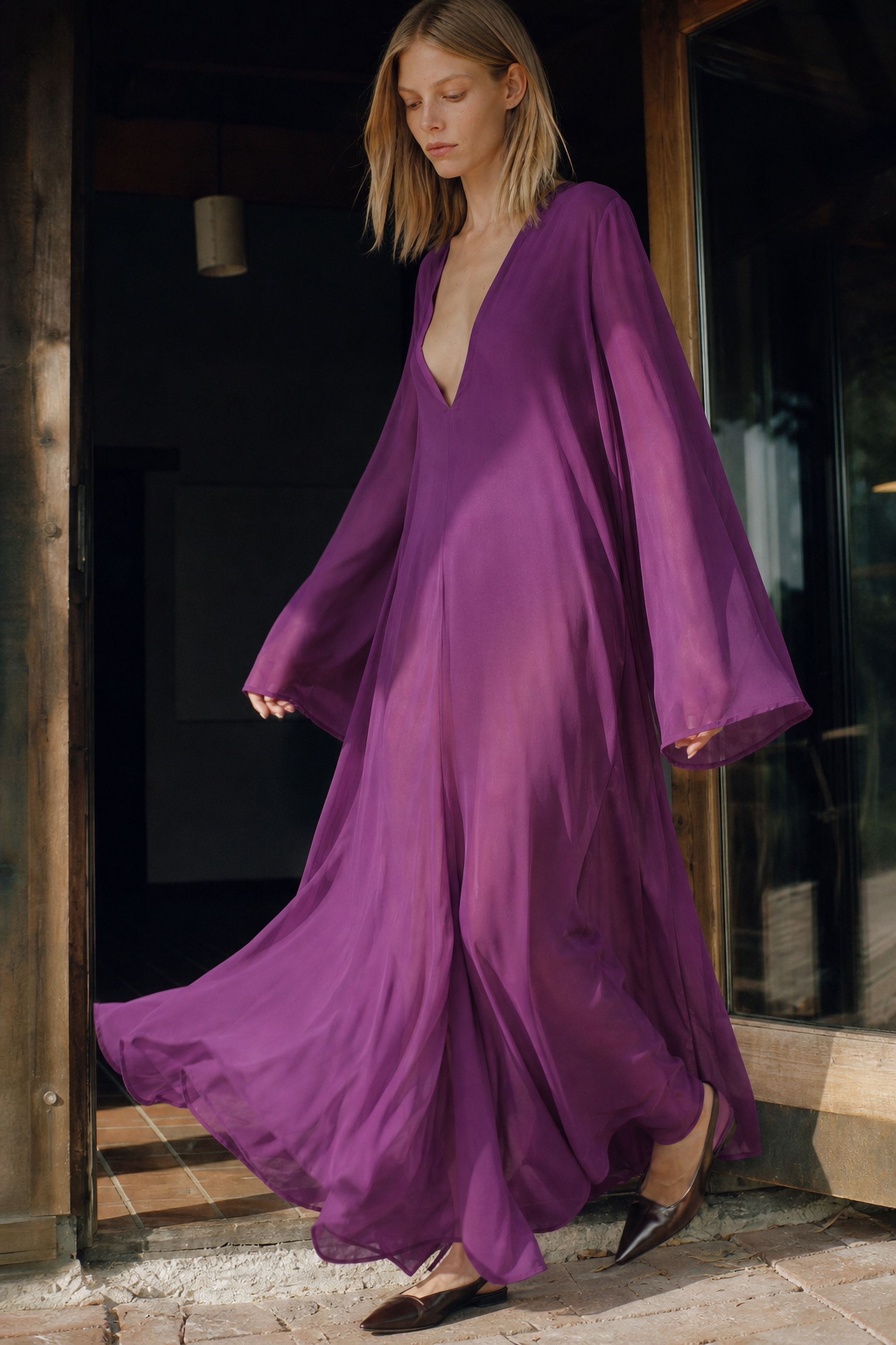 Maxi V‑Neck Dress